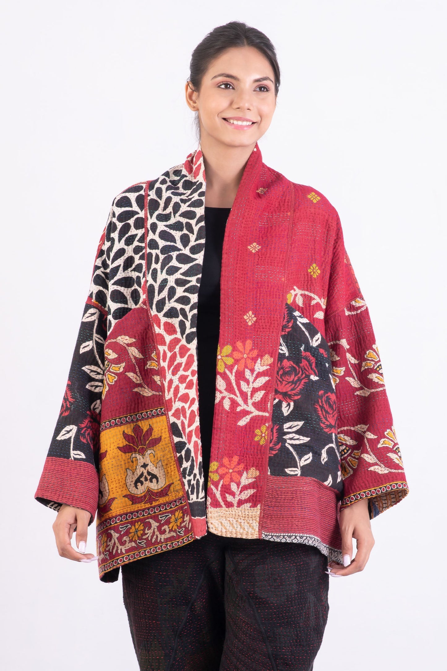 PUZZLE KANTHA BIG POCKET JKT - pz4057-red -