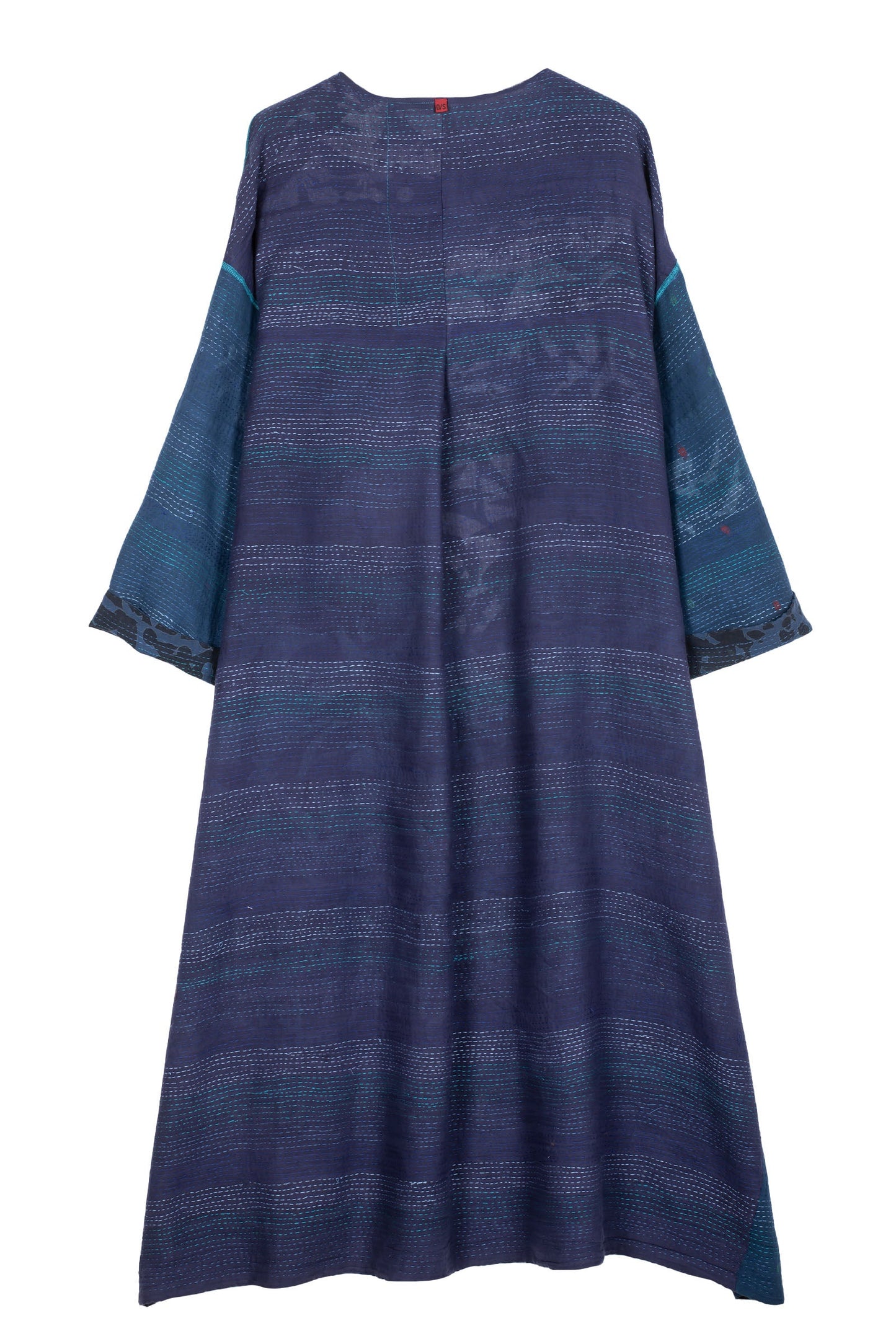 MONOTONE TWILIGHT PRINT KANTHA LONG DUSTER - tp2328-blu -