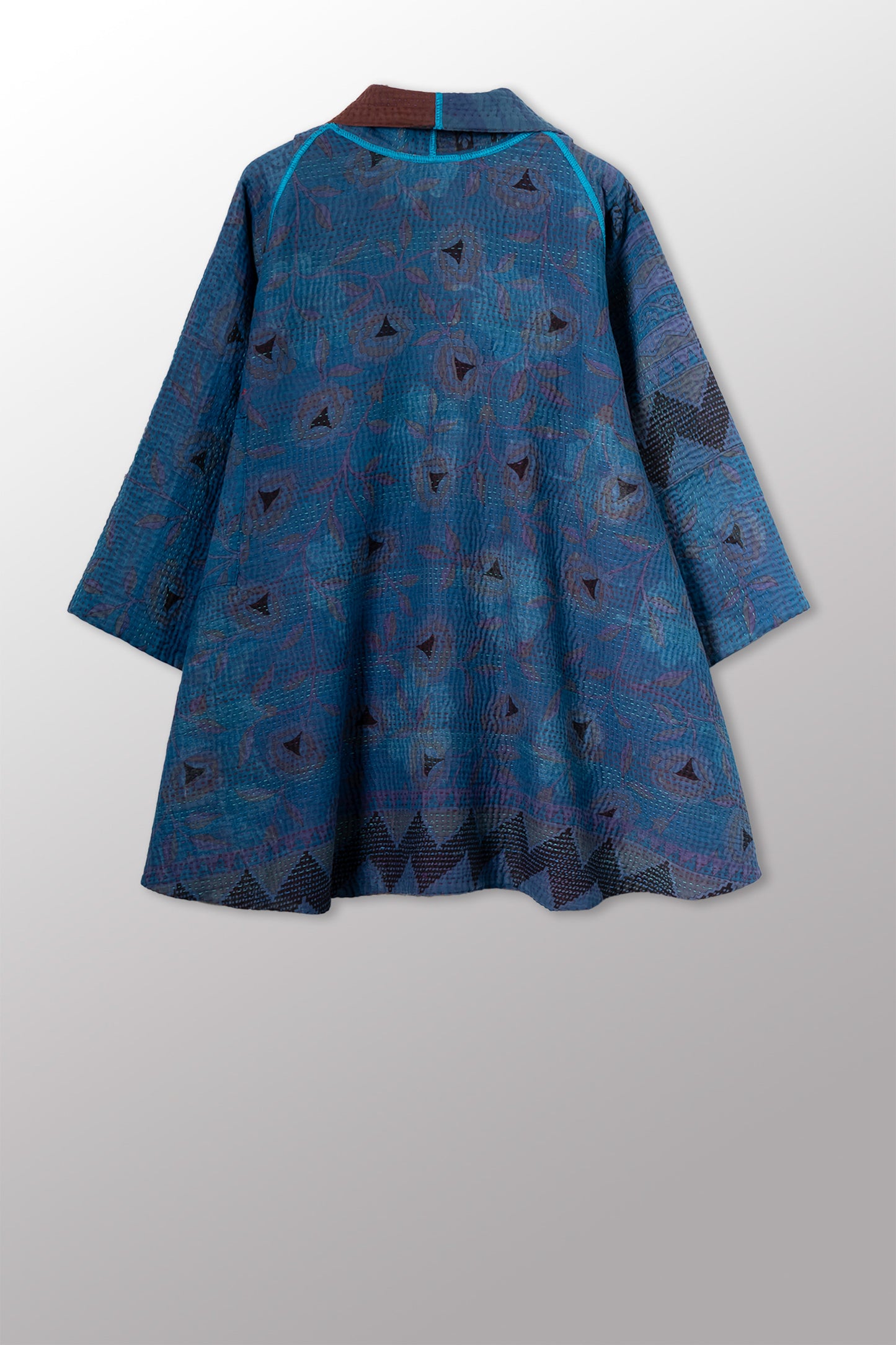 COTTON OVERDYE KANTHA KIMONO JKT - ov4004-cblu003a -