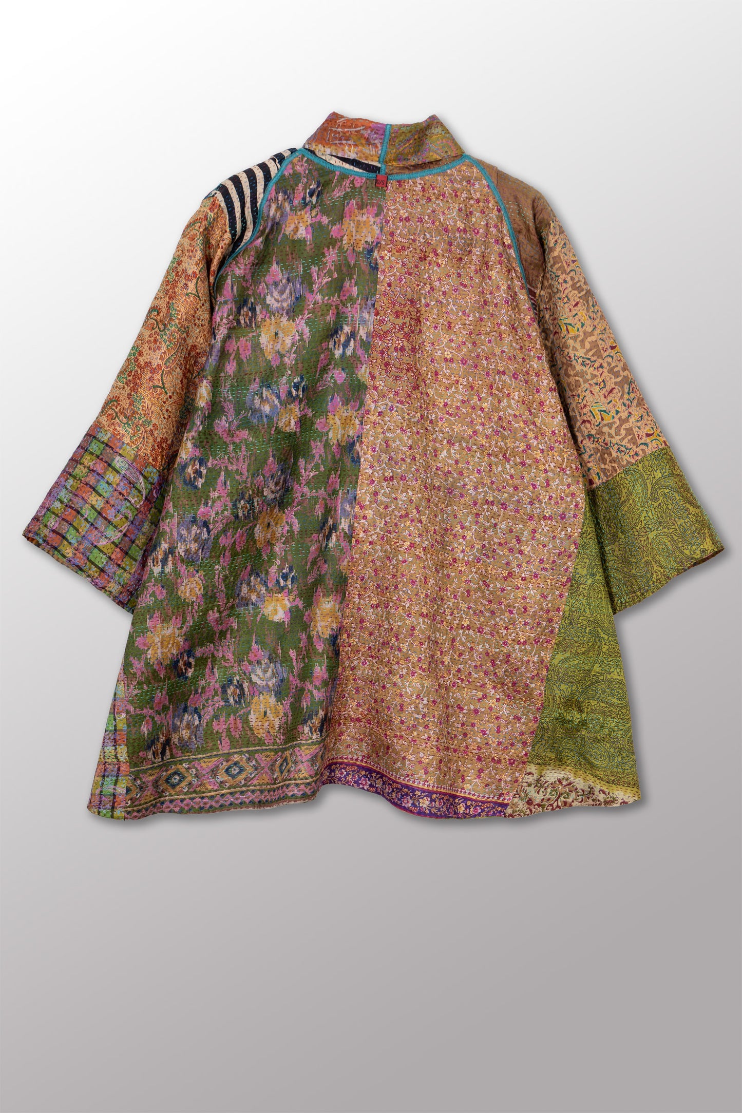 VINTAGE SILK KANTHA KIMONO JKT - sv2004-0032a -