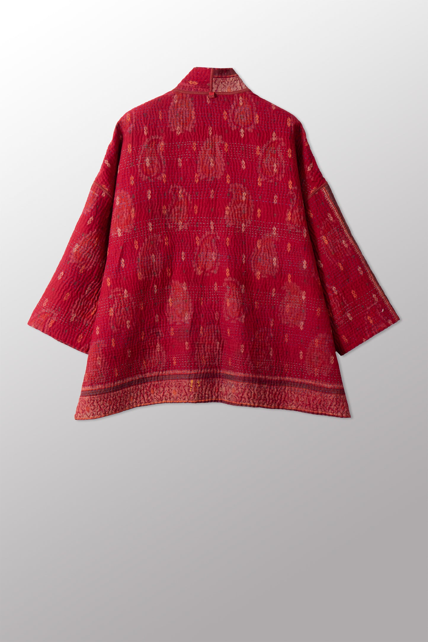 VINTAGE COTTON KANTHA MINI KIMONO JKT - cv4055-0052a -