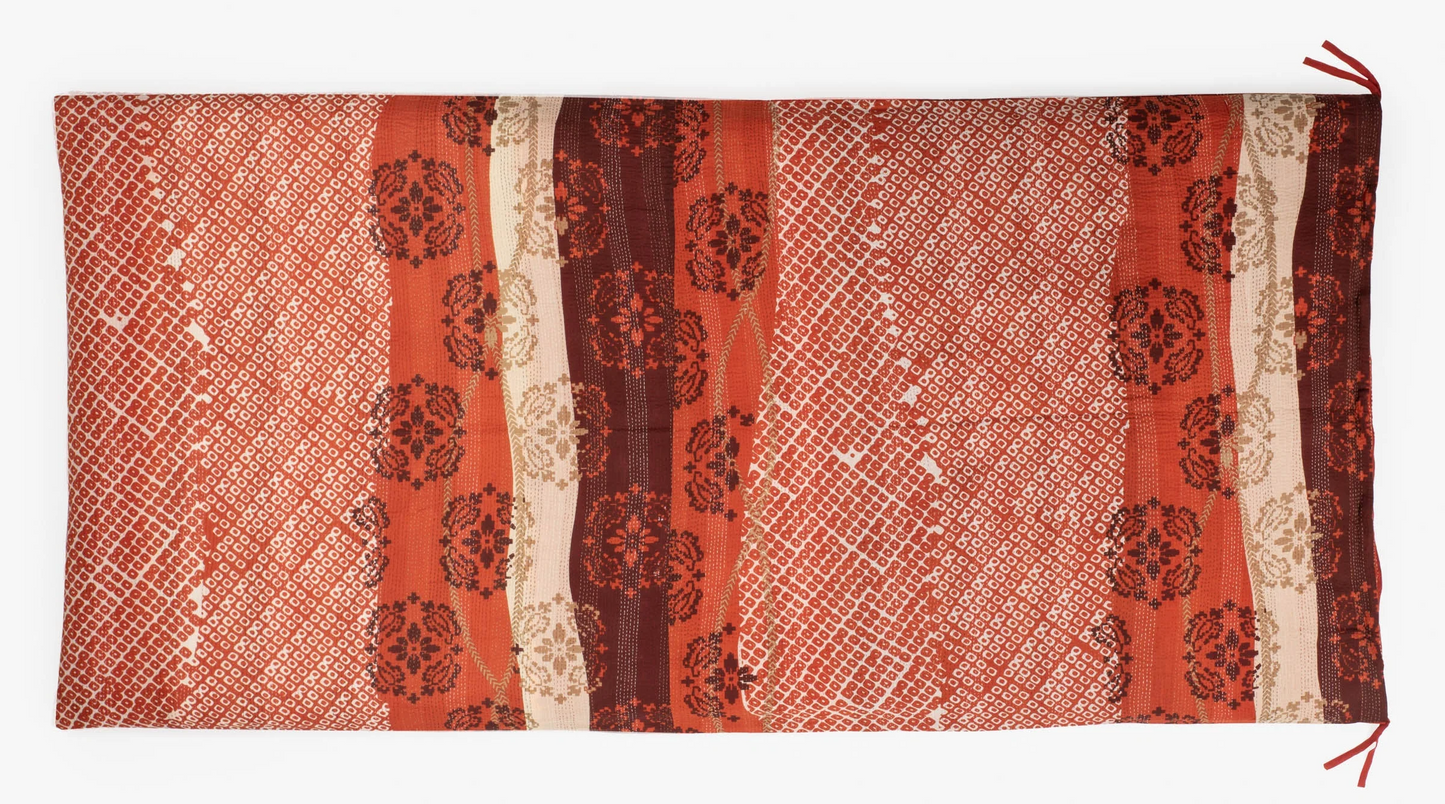 Kimono Cotton Kantha Day Bed Mattress Cover -Black -