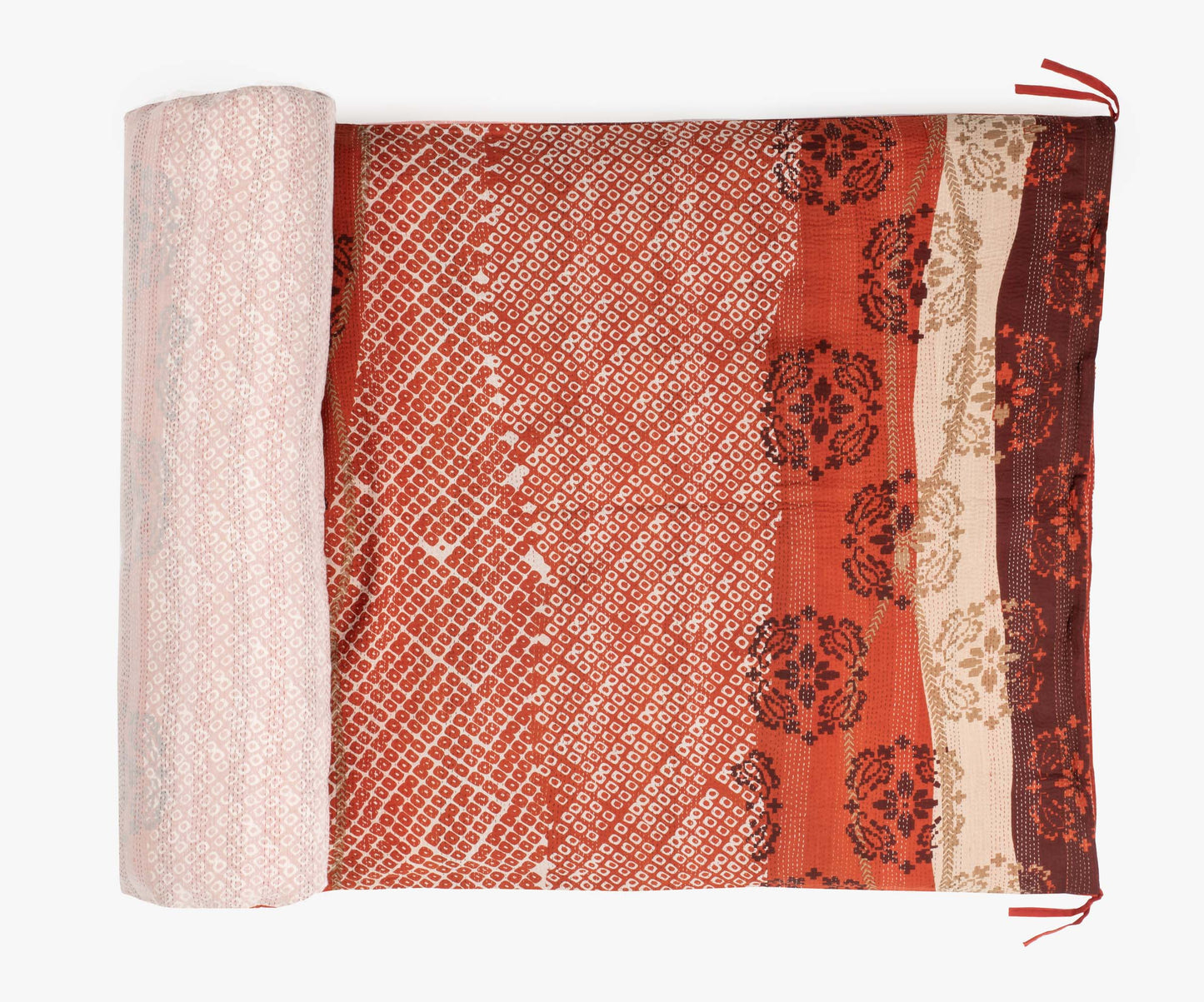 Kimono Cotton Kantha Day Bed Mattress Cover -Black -