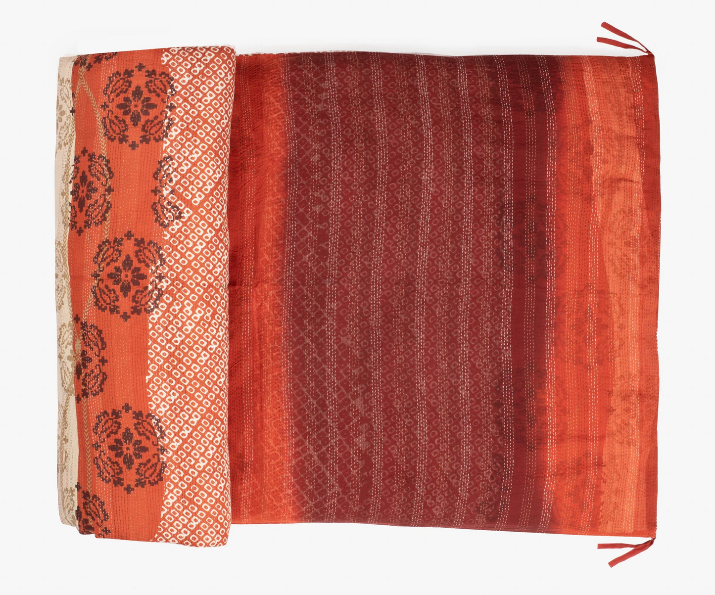 Kimono Cotton Kantha Day Bed Mattress Cover -Black -