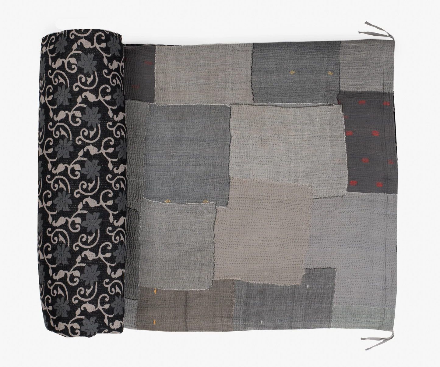 Mosaic Fray Handmade Vintage Kantha Day Bed Mattress Cover -Cauliflower-