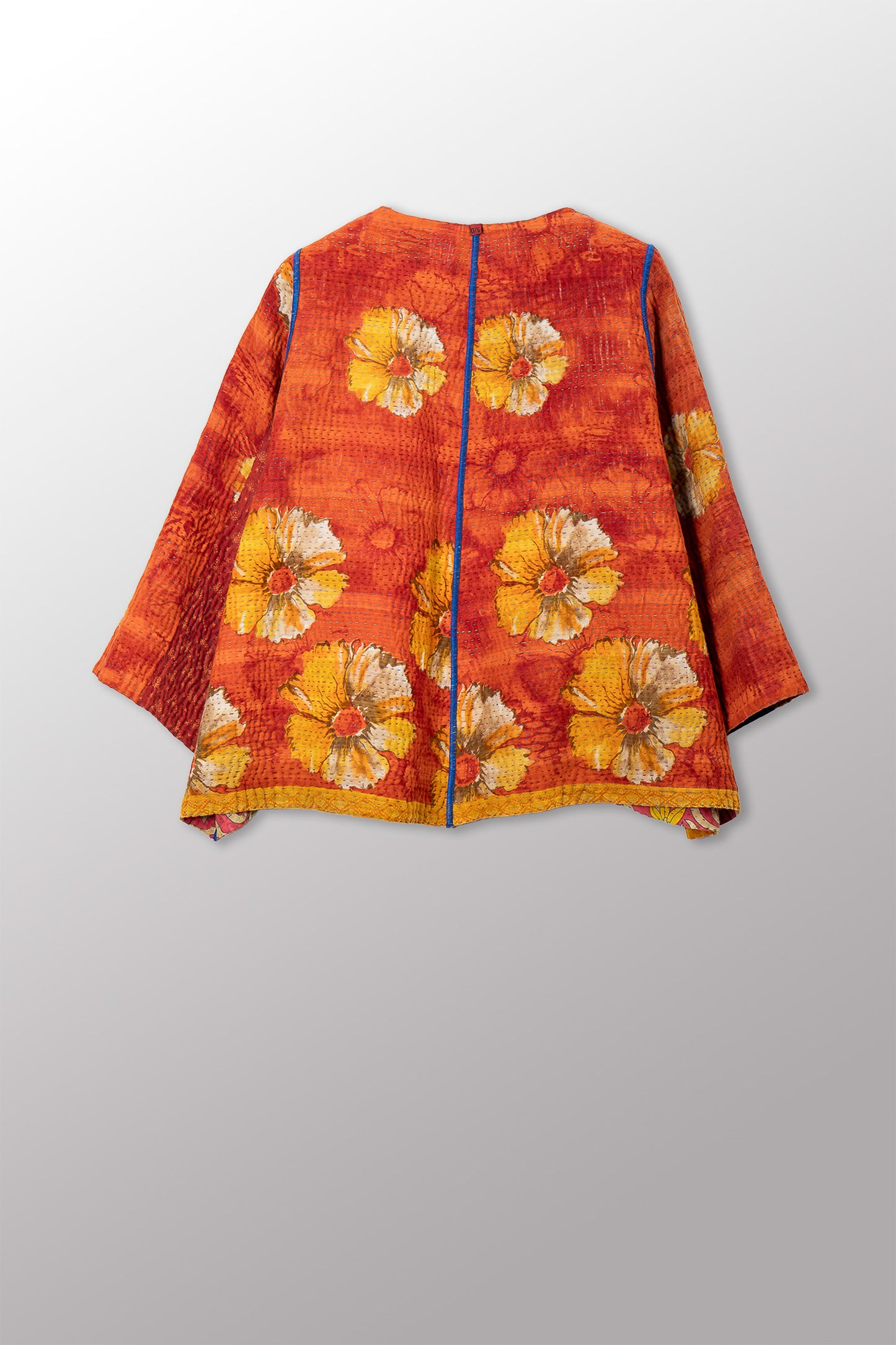 VINTAGE COTTON KANTHA BELL SHAPE JKT - cv4048-0049a -
