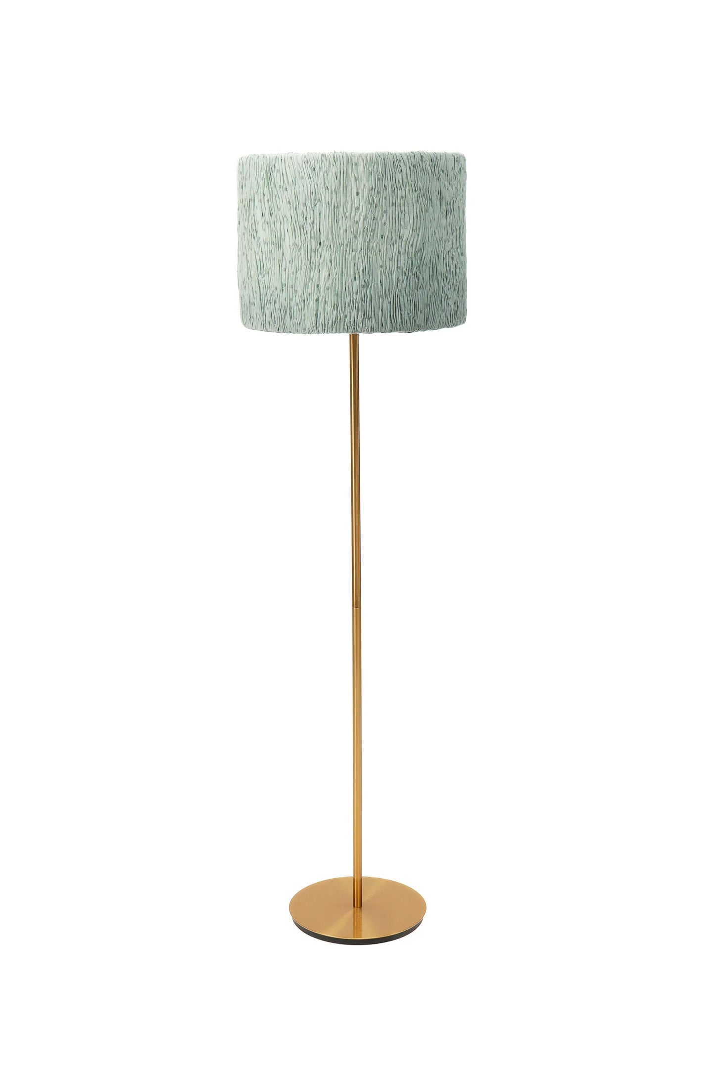 Sage Saree Pleated Blue -Floor Lampshade