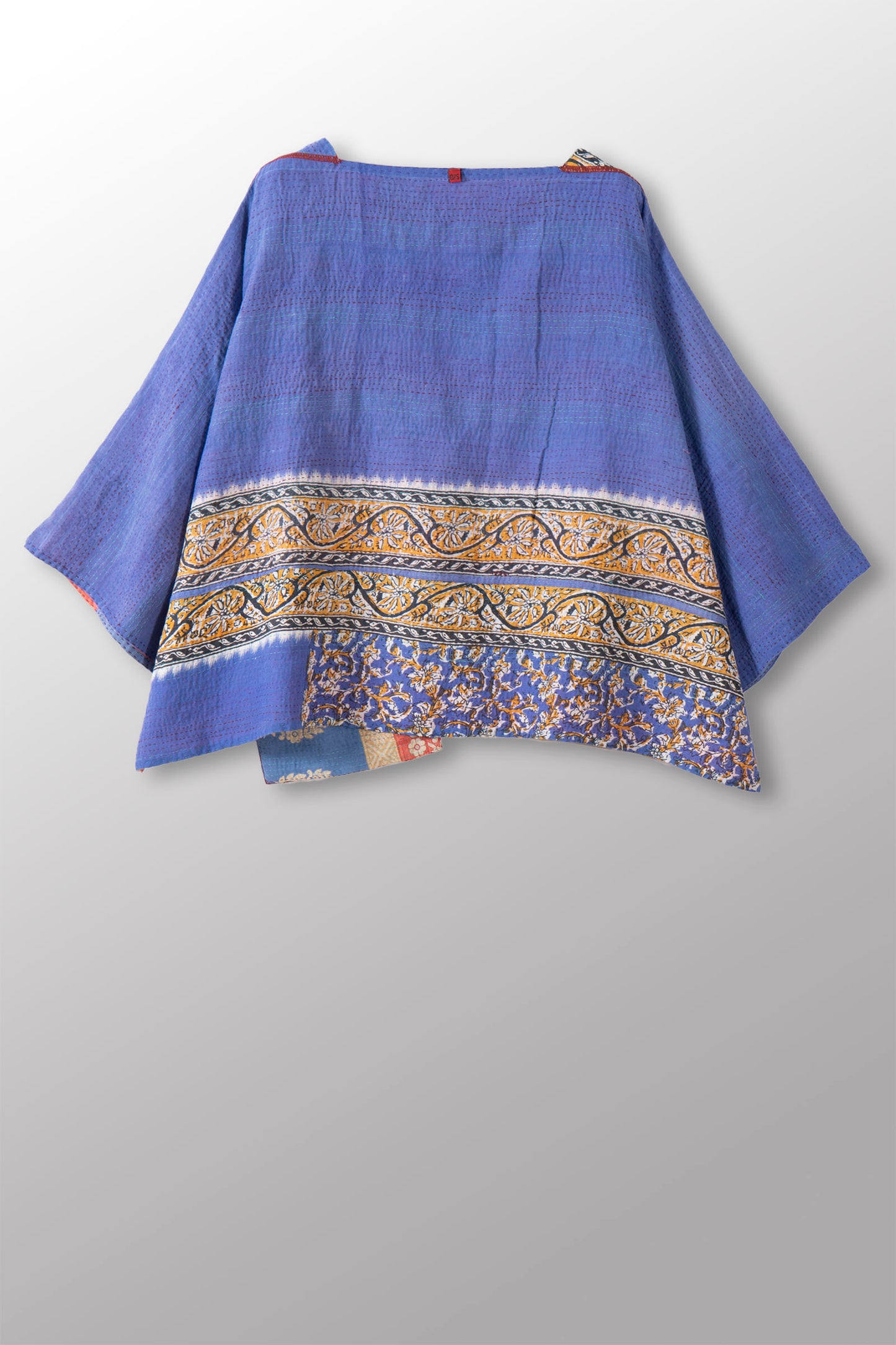 VINTAGE COTTON KANTHA 3/4 SLV. CROP TOP MIO - cv2538-0032a -