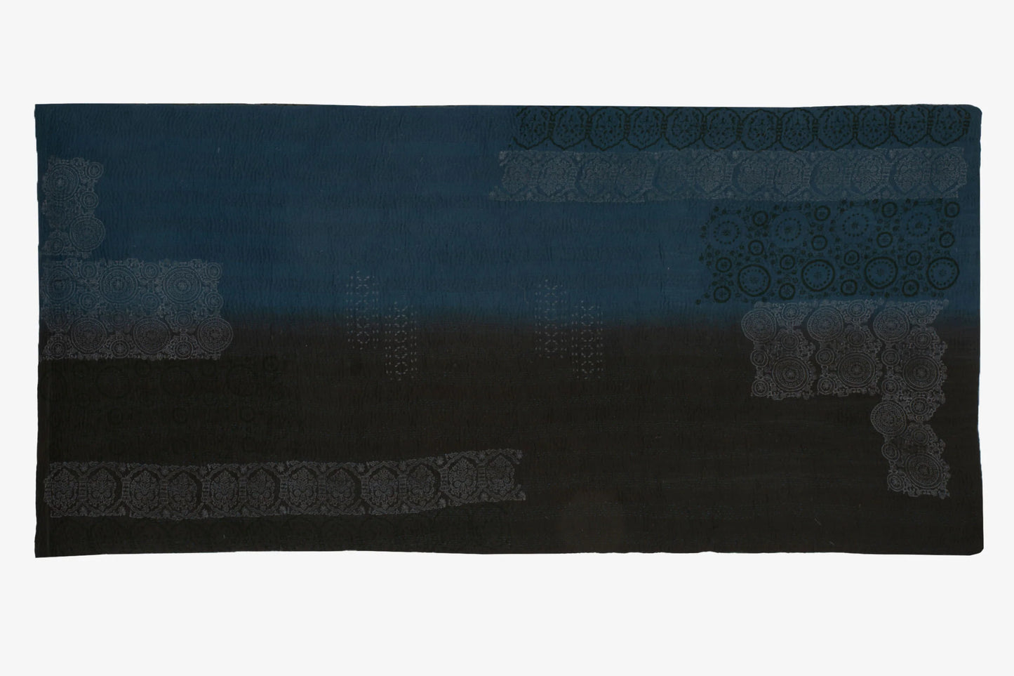 Vintage Fray Patch & Ombre Kantha Day Bed Mattress Cover -Avocado