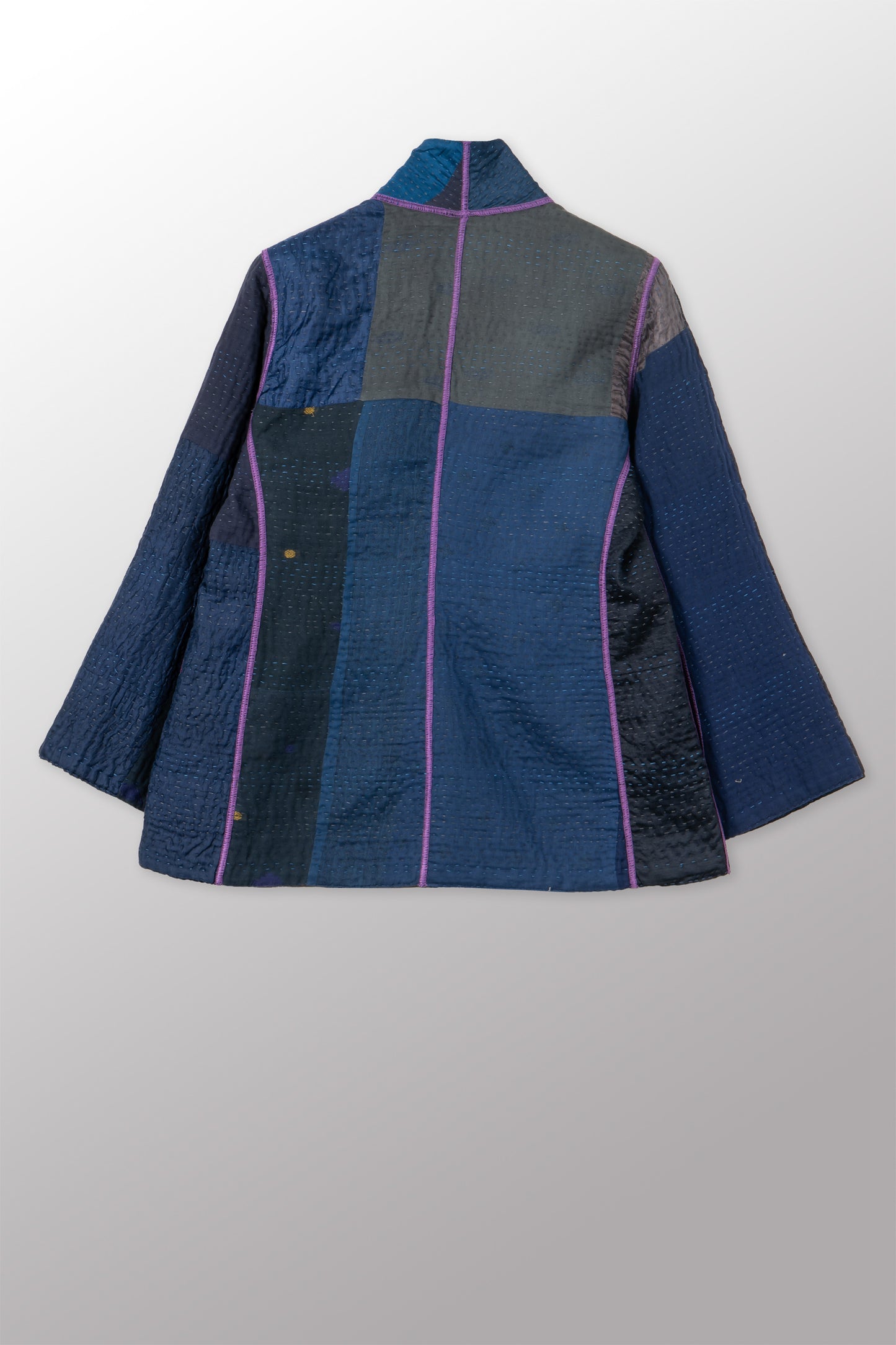 JAIPUR PATCH KANTHA SHORT JKT - jp4007-nvy -