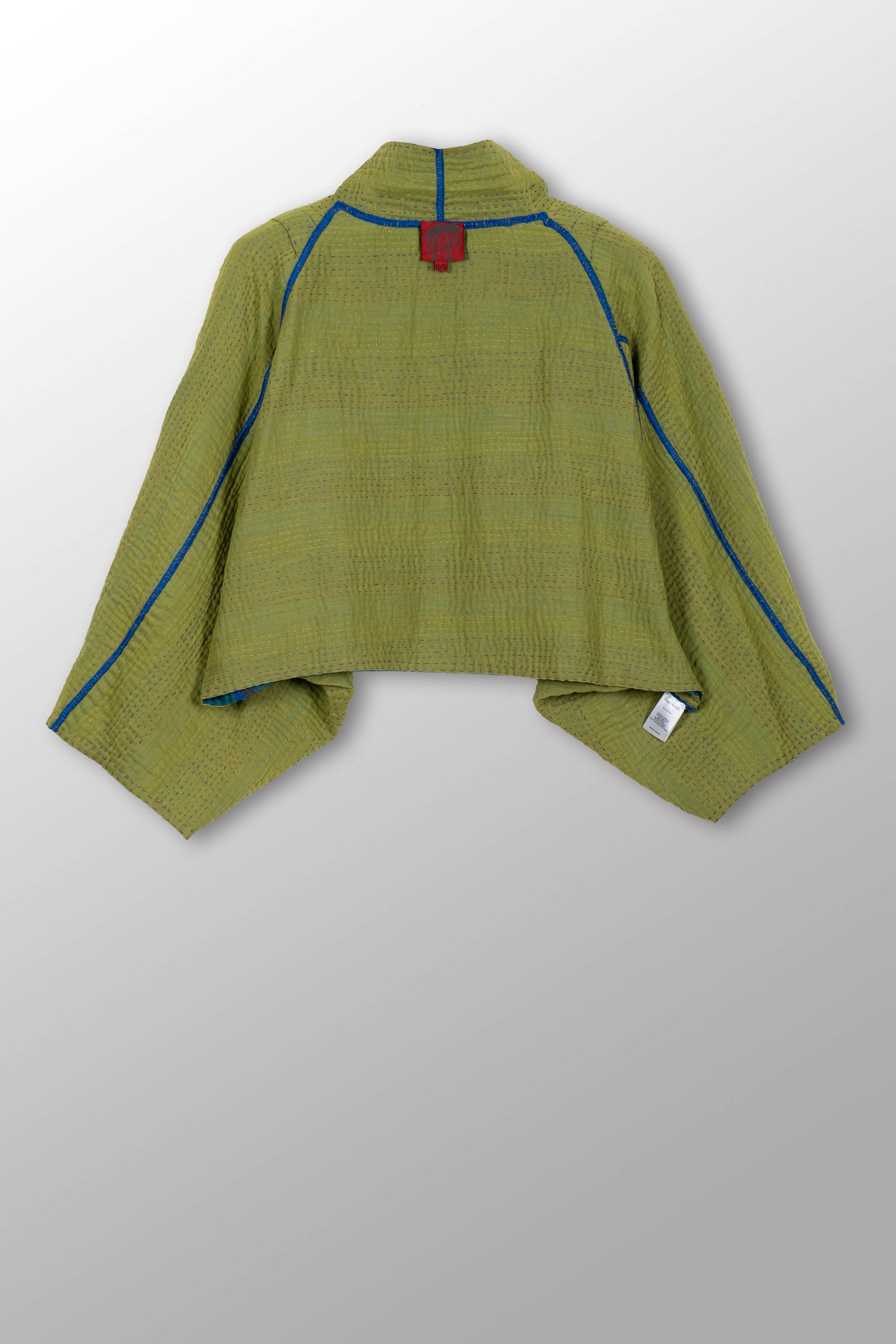 BLOOMING FLOWERS KANTHA PUFF SLV. SHRUG - bf4062-grn -