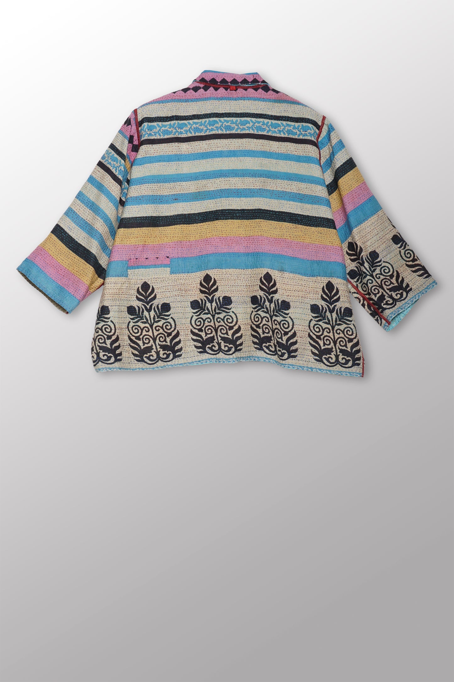 VINTAGE COTTON KANTHA POCKET SHIRT - cv2588-0001s -