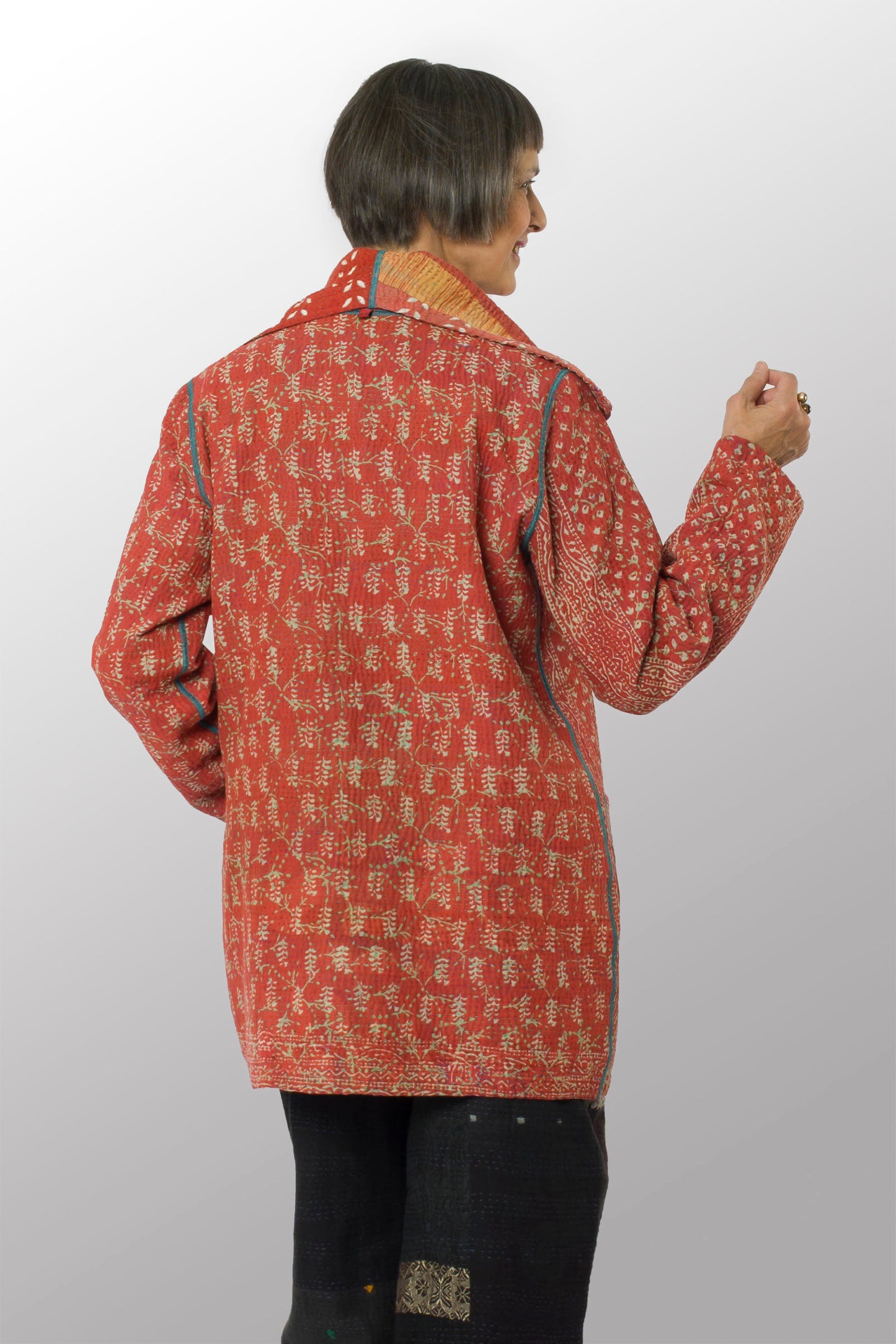 VINTAGE COTTON KANTHA POCKET JKT - cv4002-0220a -