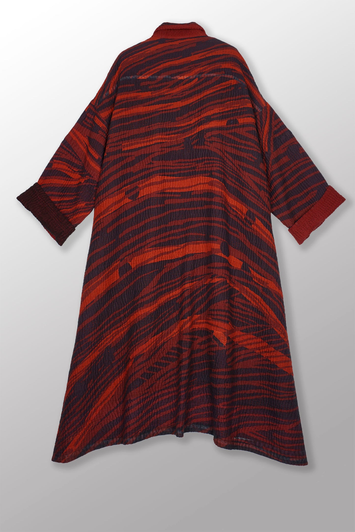 MAGMA AND OMBRE KANTHA NEW OVERSIZED COAT - mw5342-red -