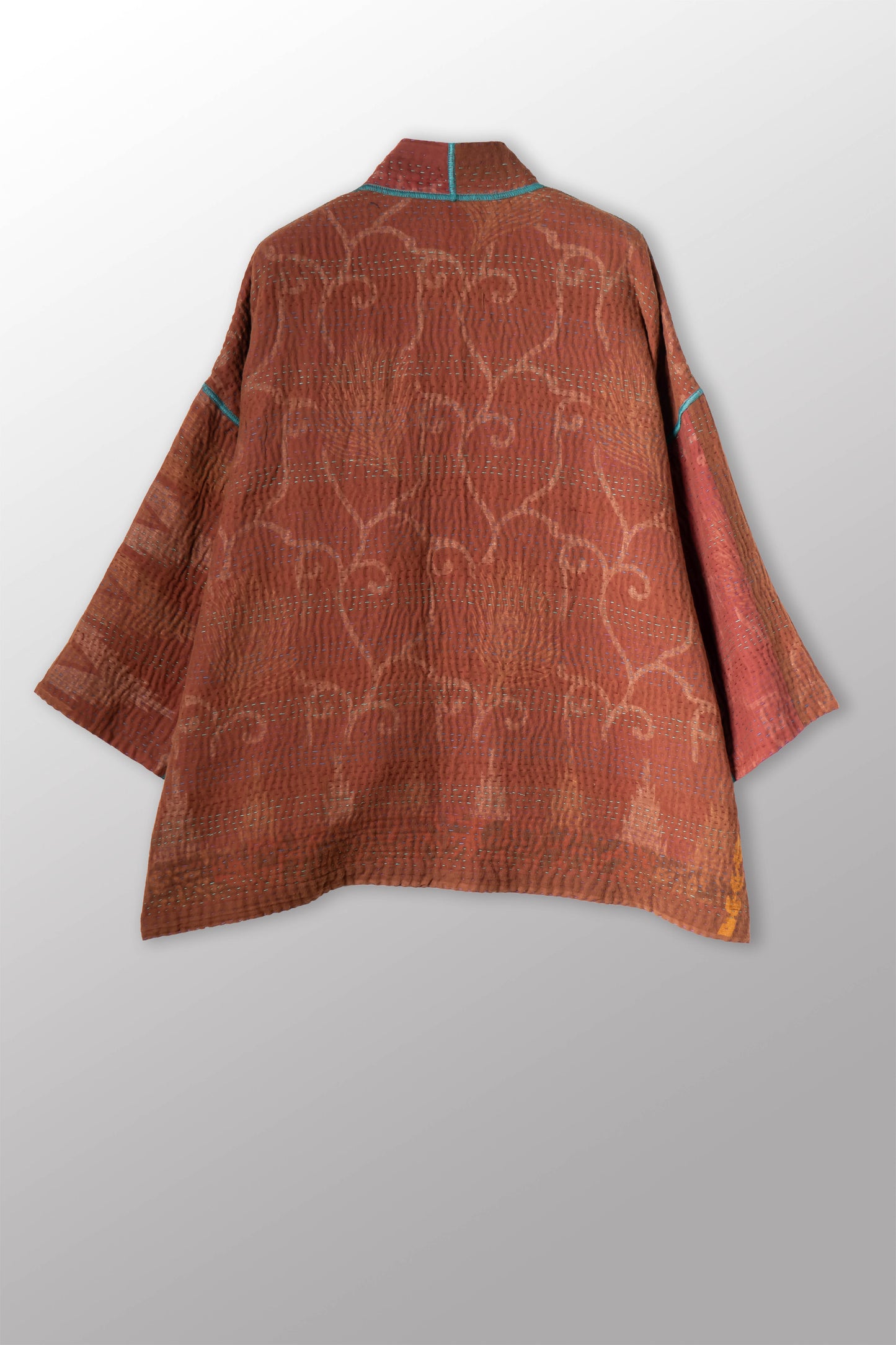 COTTON OVERDYE KANTHA MINI KIMONO JKT - ov4055-cpik001a -