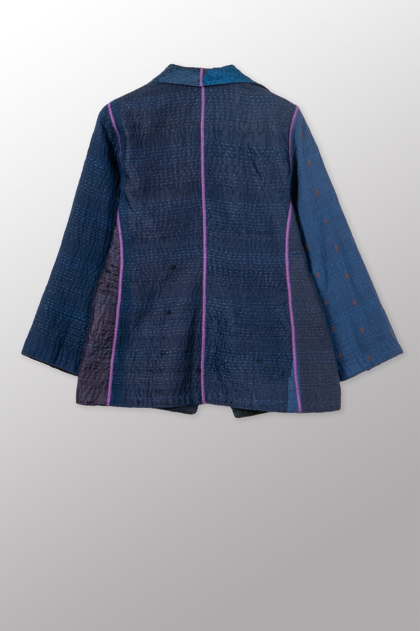 JAIPUR PATCH KANTHA SHORT JKT - jp4007-nvy -