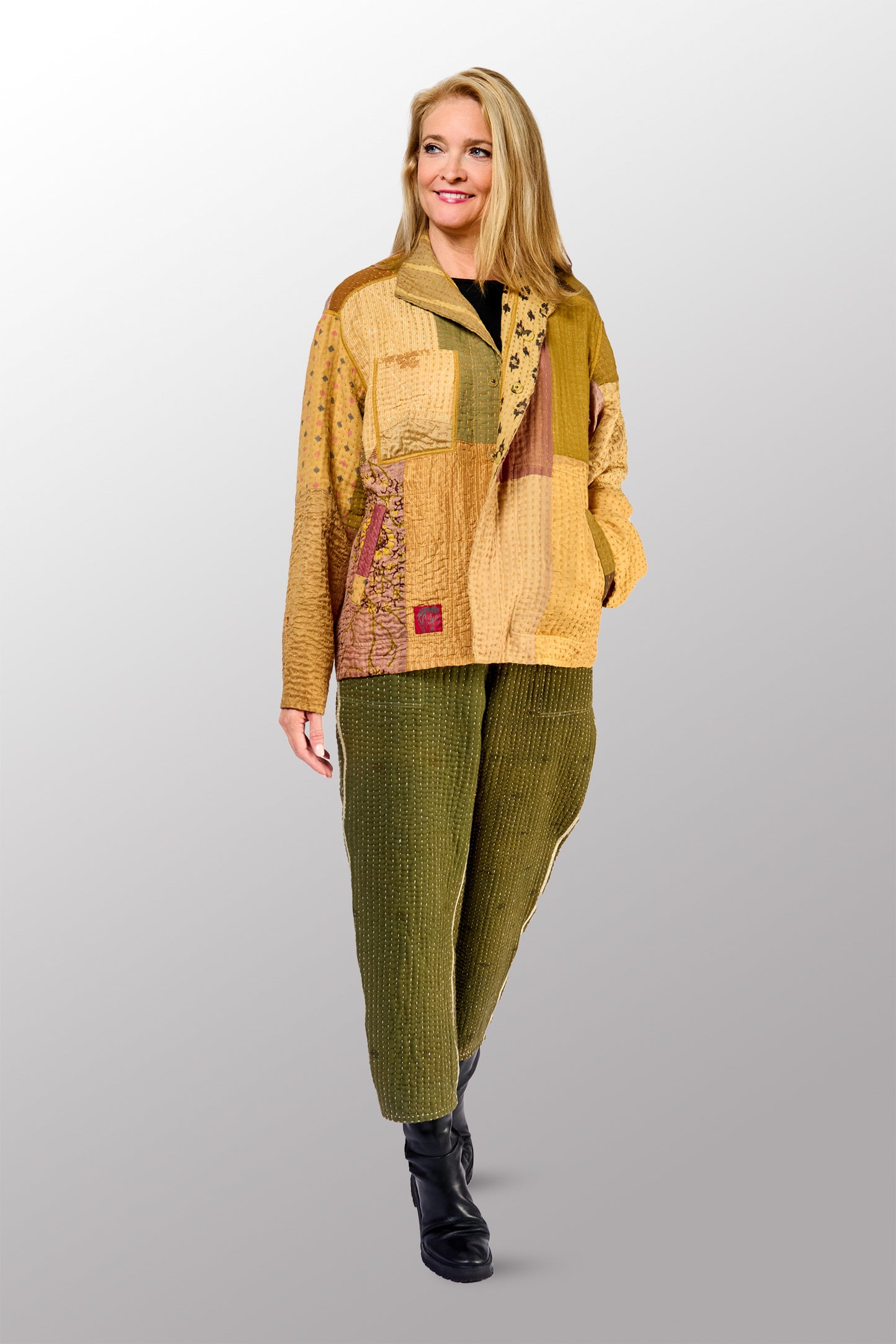 BBK PATCH KANTHA MEN'S BLOUSON - bl-bbp4040-ntl -