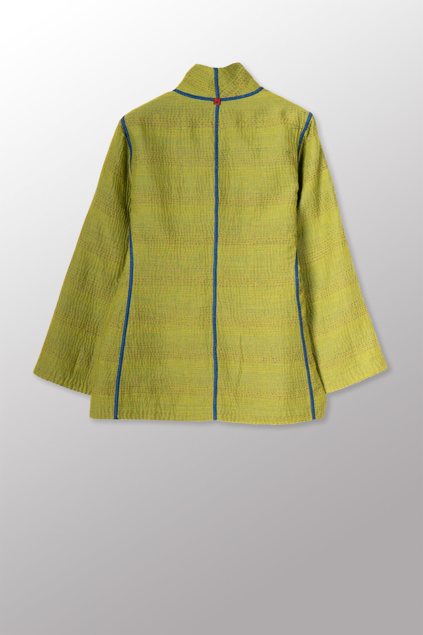 BLOOMING FLOWERS KANTHA SHORT JACKET - bf4007-blu -