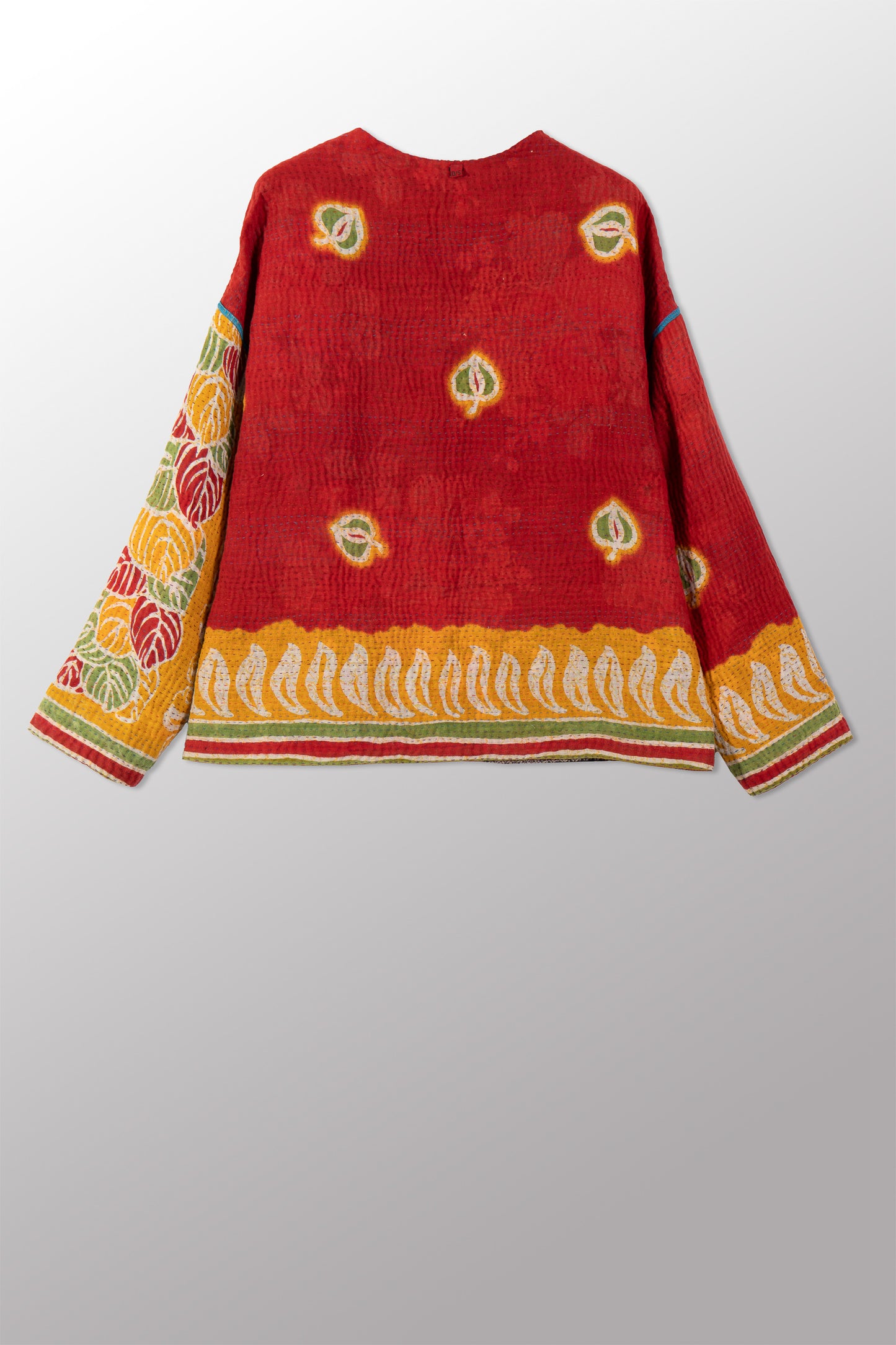 VINTAGE COTTON KANTHA CREW NECK SHORT JKT - cv4053-0067a -