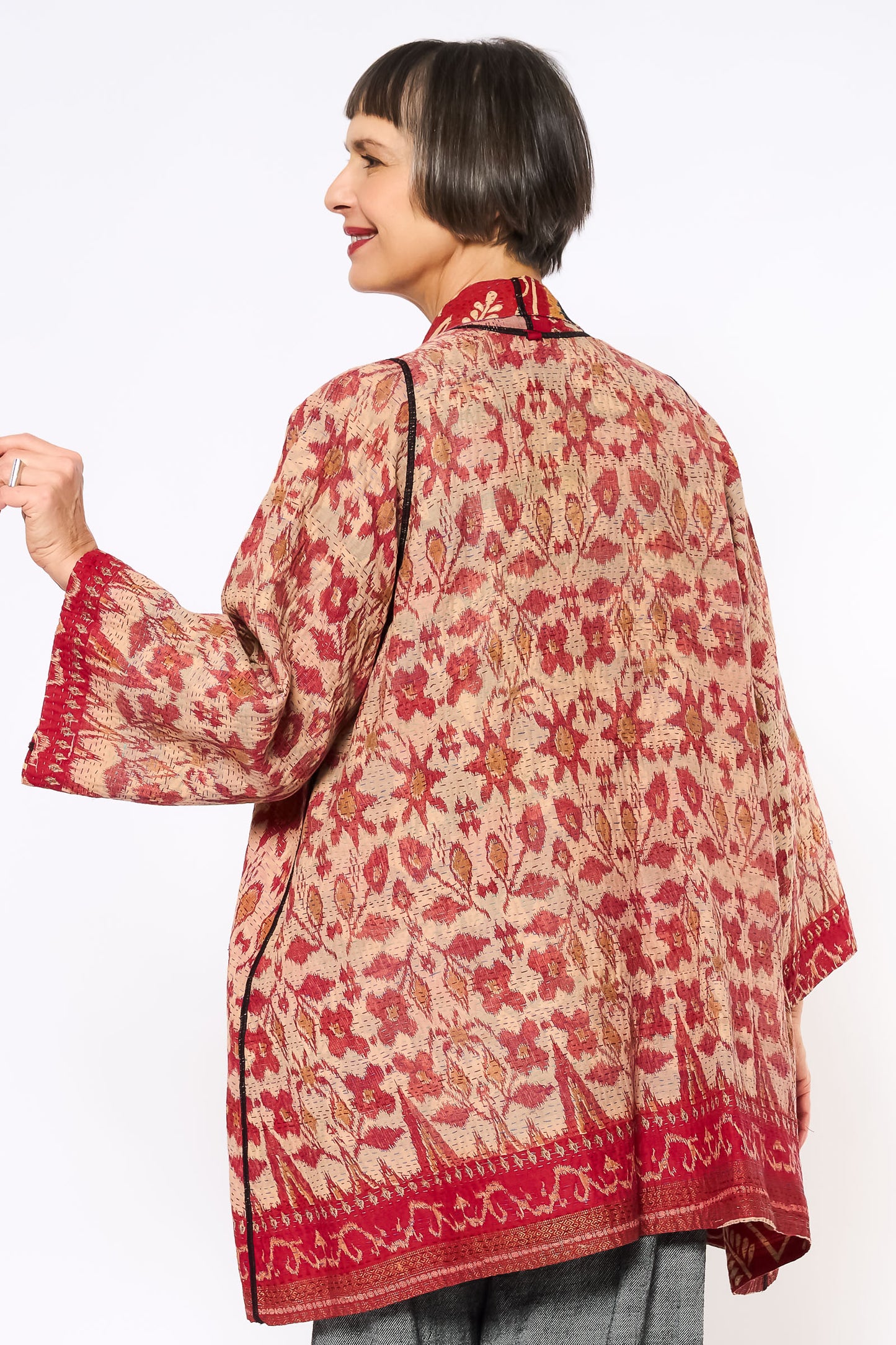VINTAGE COTTON KANTHA A-LINE JKT - cv2003-0170a -