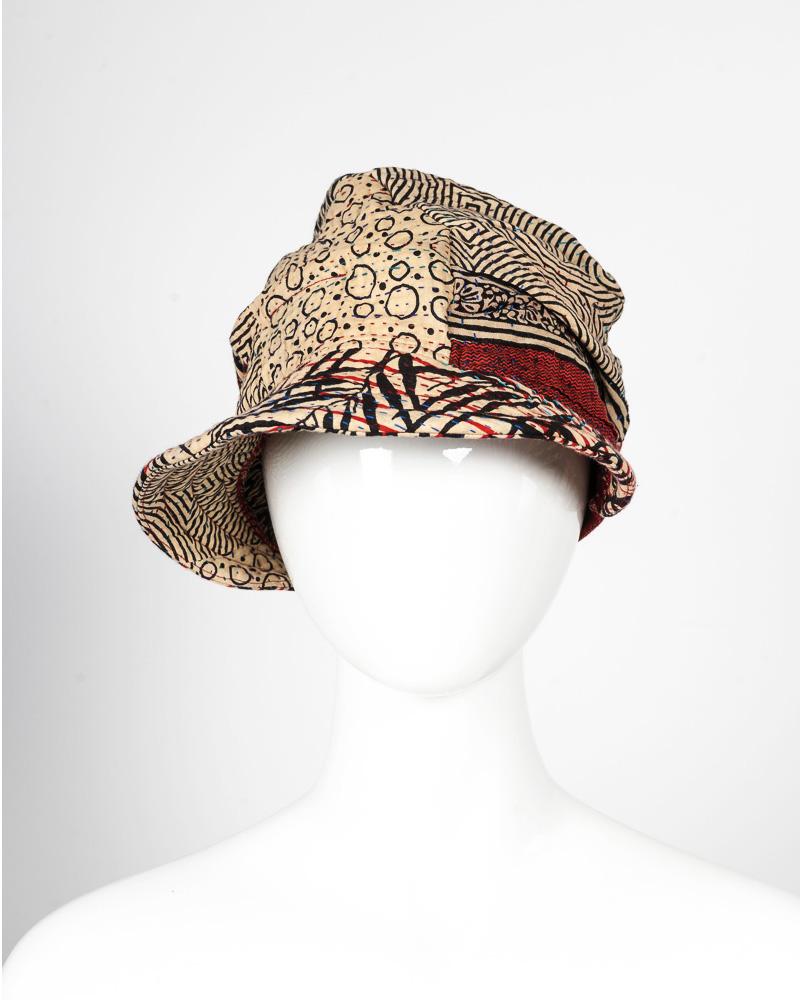 SOHO BAMBOO KANTHA HALF BRIM HAT - bo4881-blk -