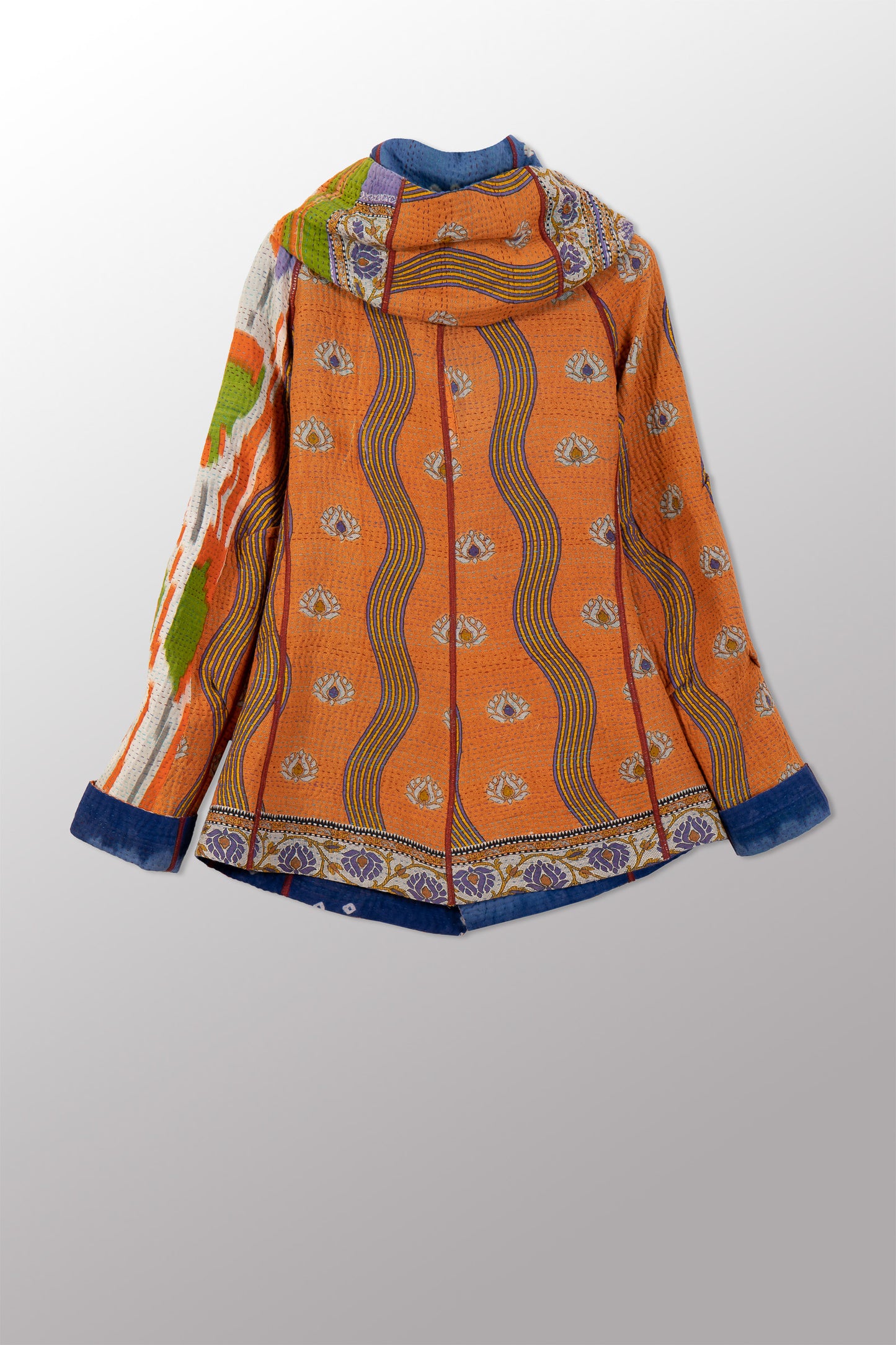 VINTAGE COTTON KANTHA HOODIE JKT - cv4036-0023m -