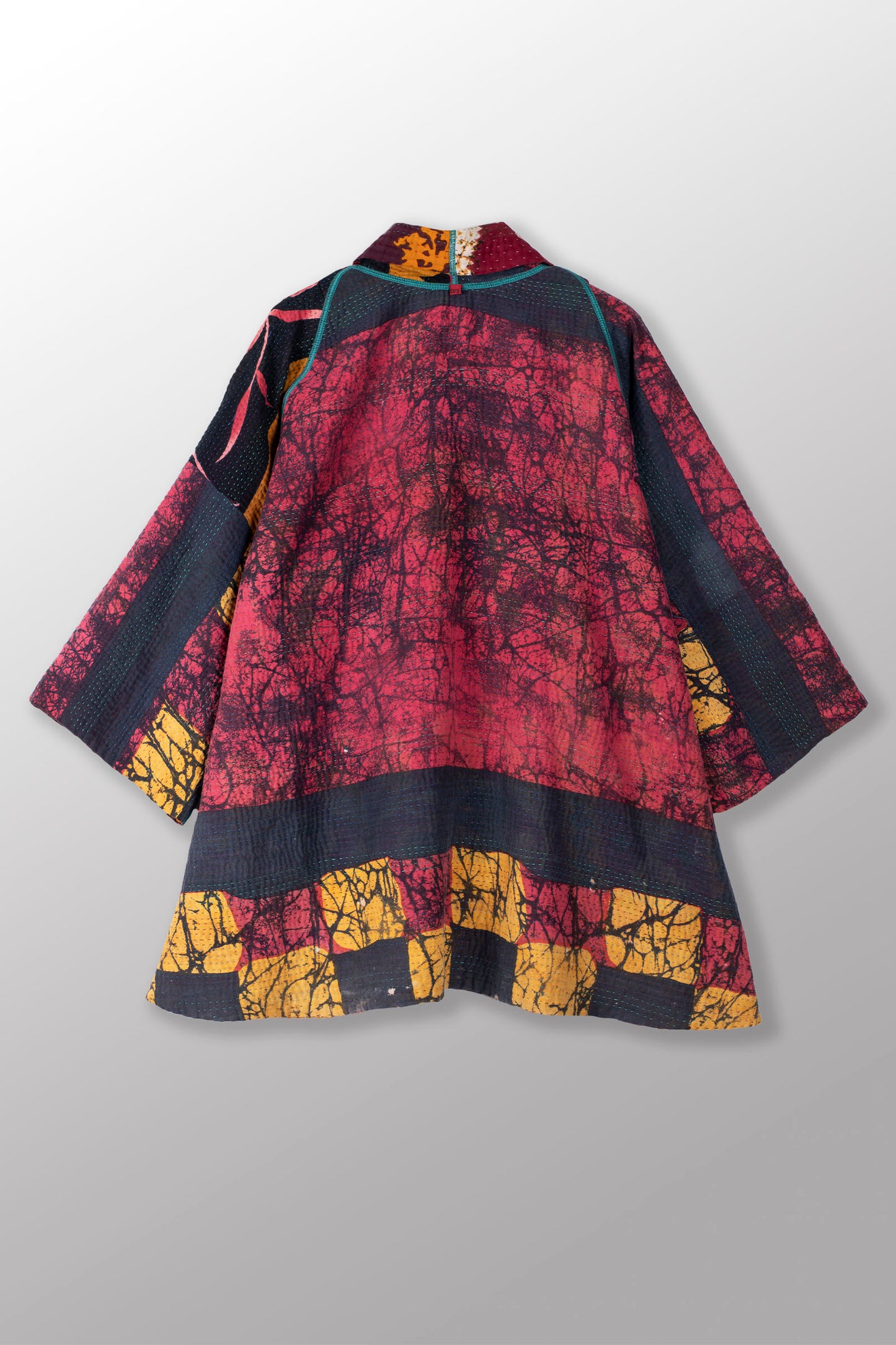 VINTAGE COTTON KANTHA KIMONO JACKET - cv4004-0206a -
