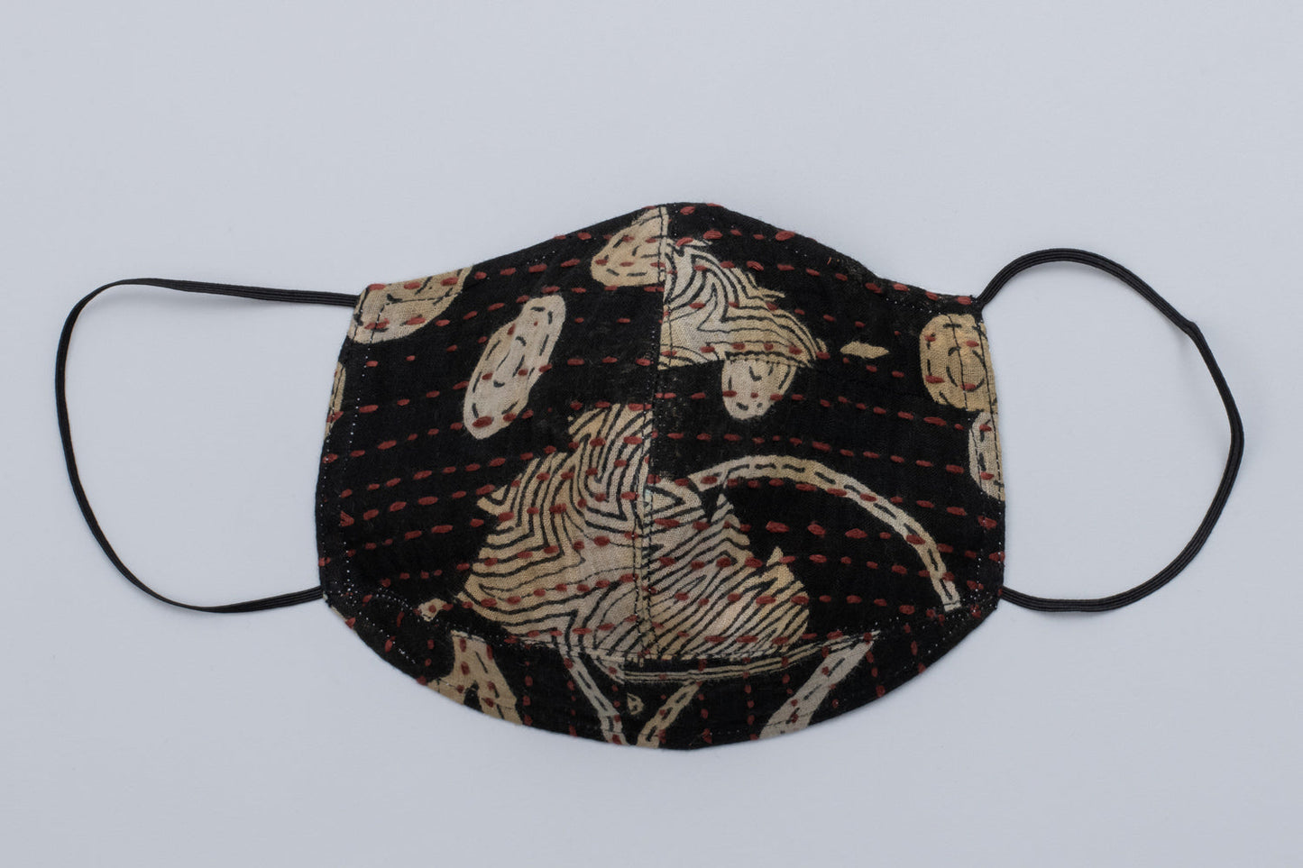 VINTAGE COTTON BBK KANTHA V-NECK JUMPER - bb2622-0011w -