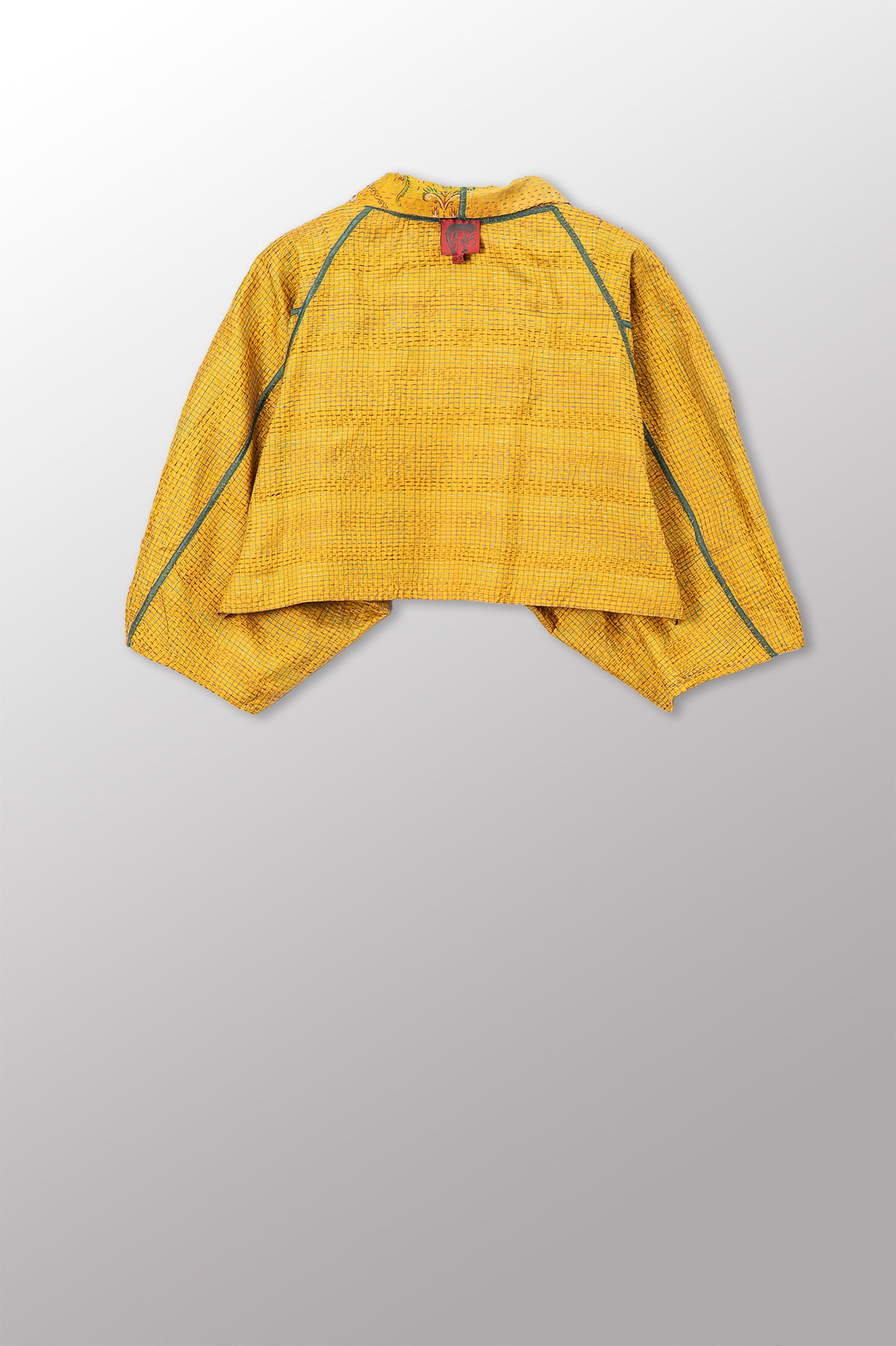 VINTAGE SILK KANTHA PUFF SLV. SHRUG - sv2062-0031a -