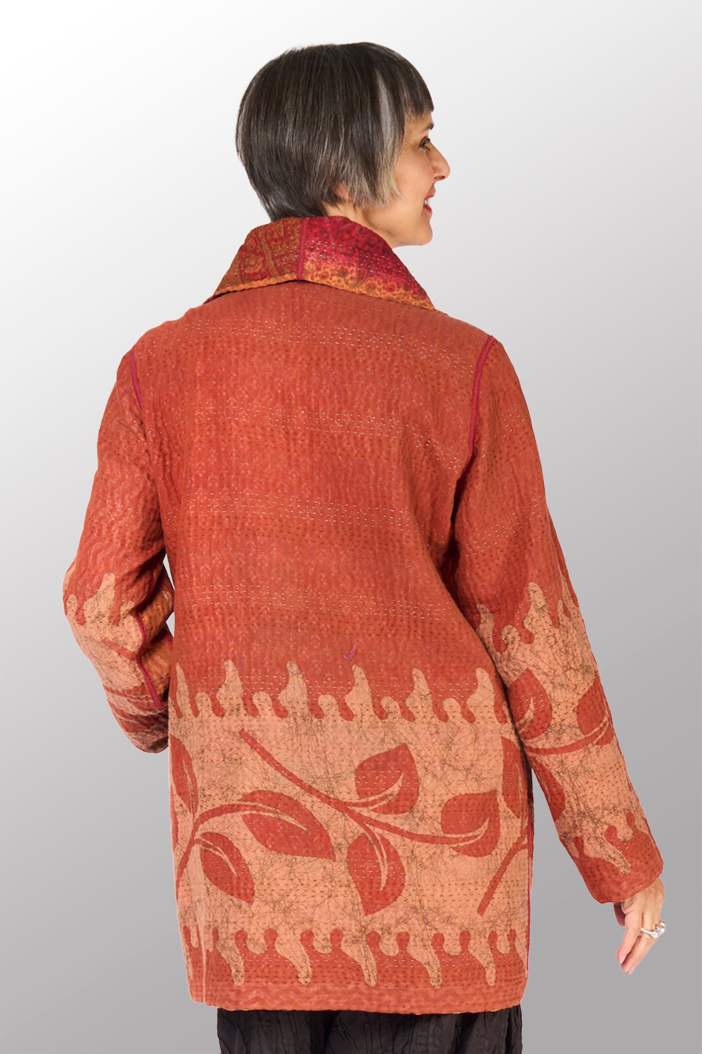VINTAGE COTTON KANTHA POCKET JKT - cv4002-0223a -