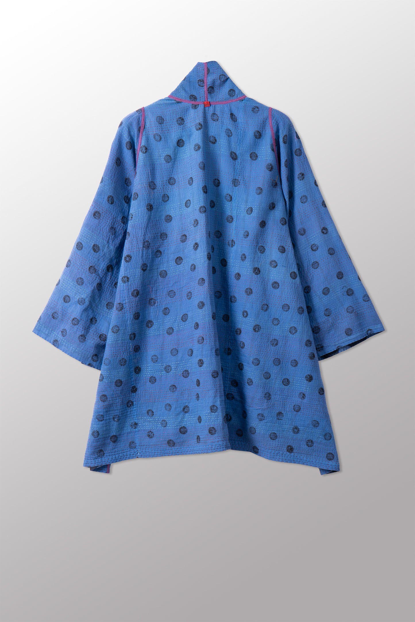 VINTAGE COTTON & NEW VOILE KANTHA A-LINE JKT - cn2003-0002a -