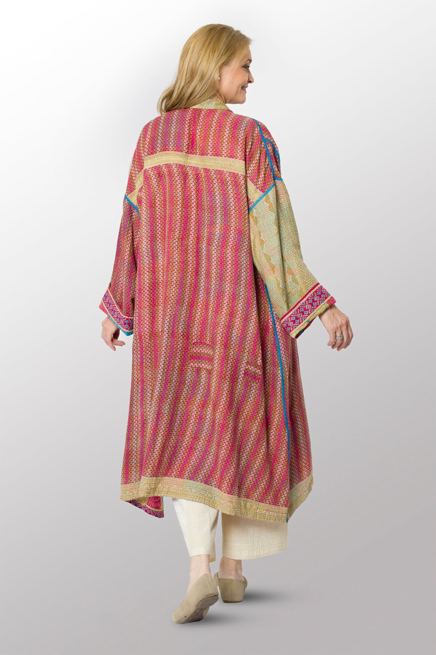 VINTAGE COTTON KANTHA NEW OVERSIZED COAT - cv2342-0001a -