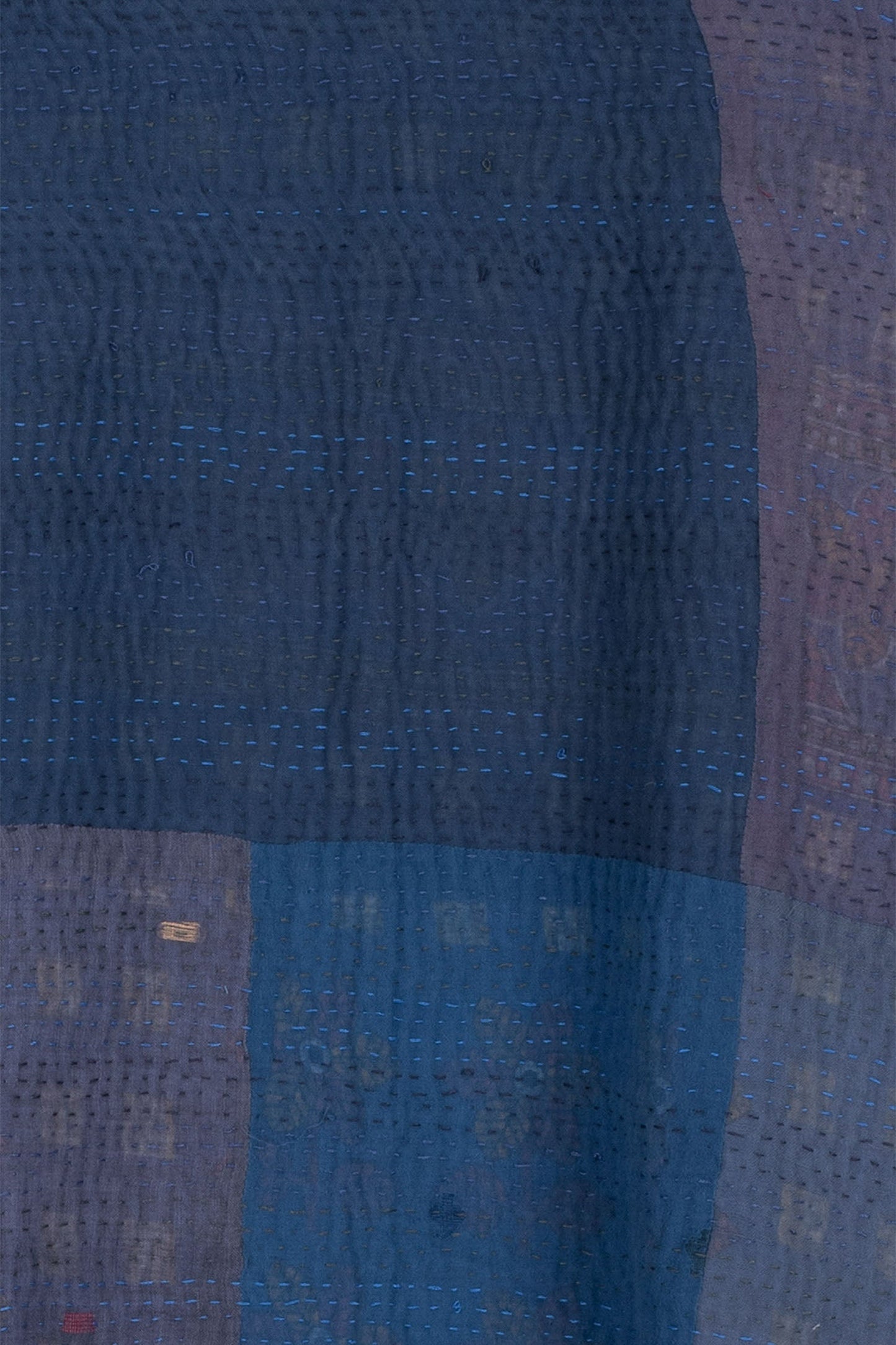 OMBRE PATCHED KANTHA A-LINE DUSTER - op4311-blu -