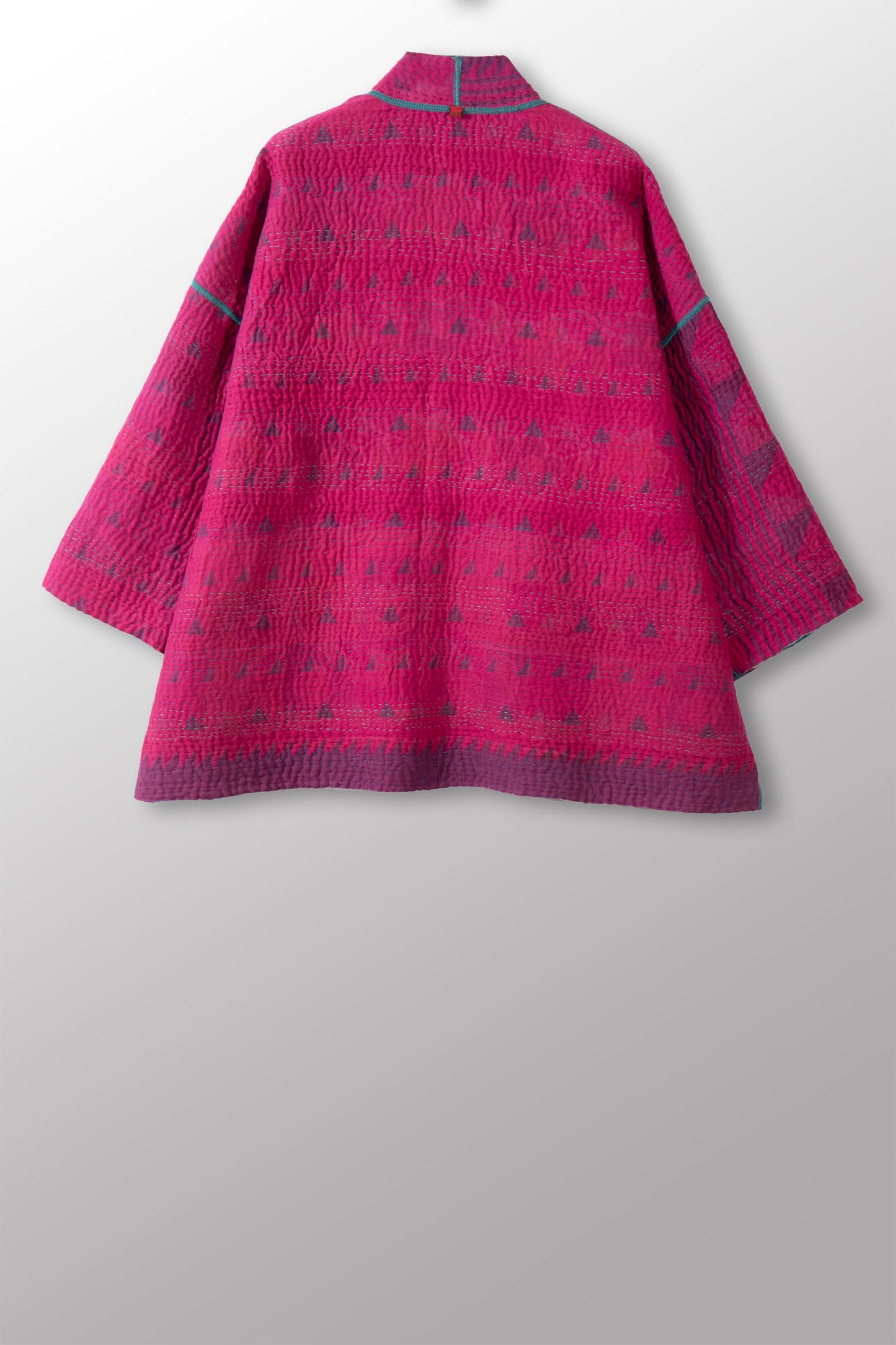 COTTON OVERDYE KANTHA MINI KIMONO JKT - ov4055-cfus003a -