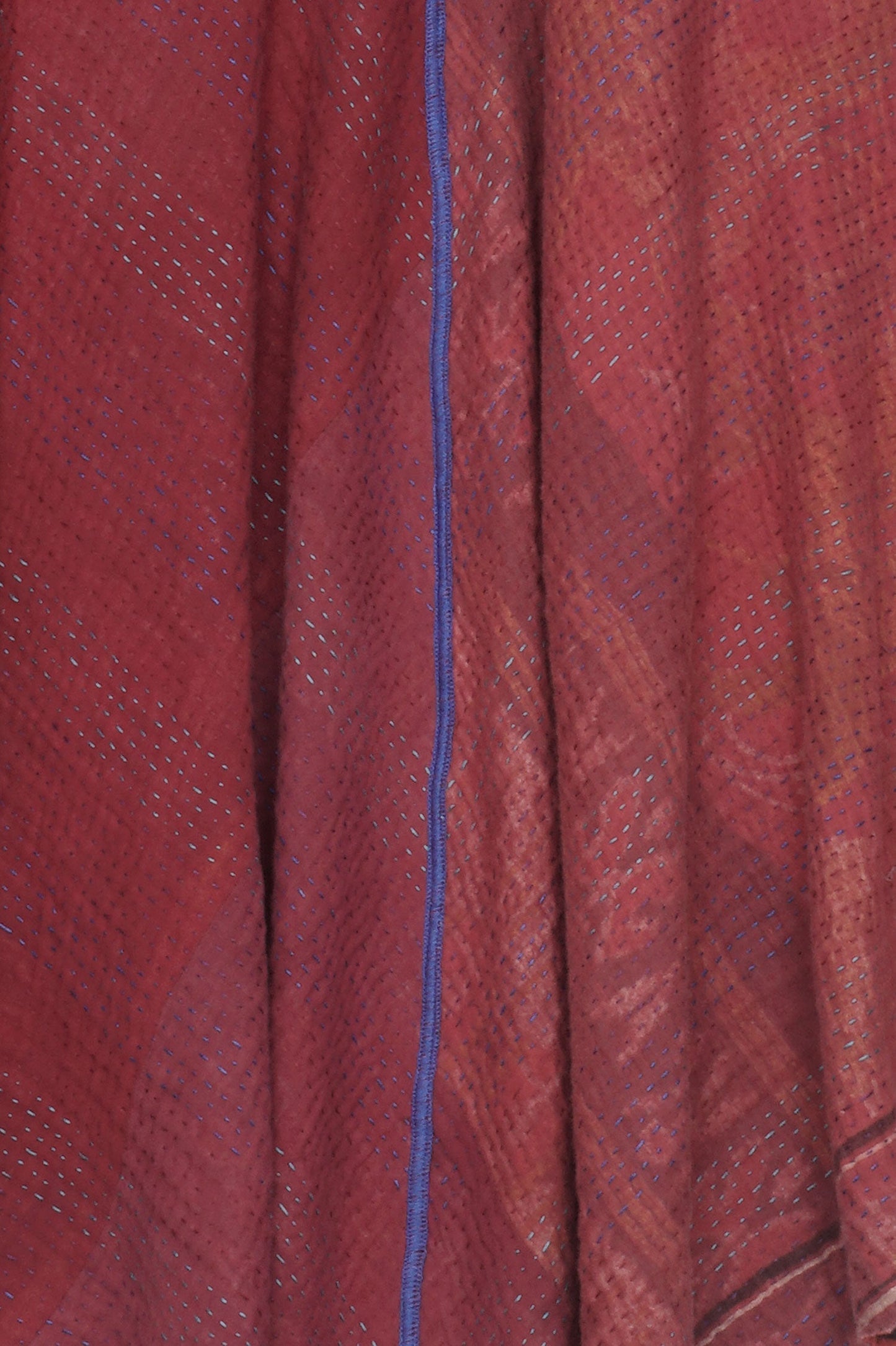HOLIDAY FLOWER KANTHA CIRCULAR LONG JKT - hf4009-red -