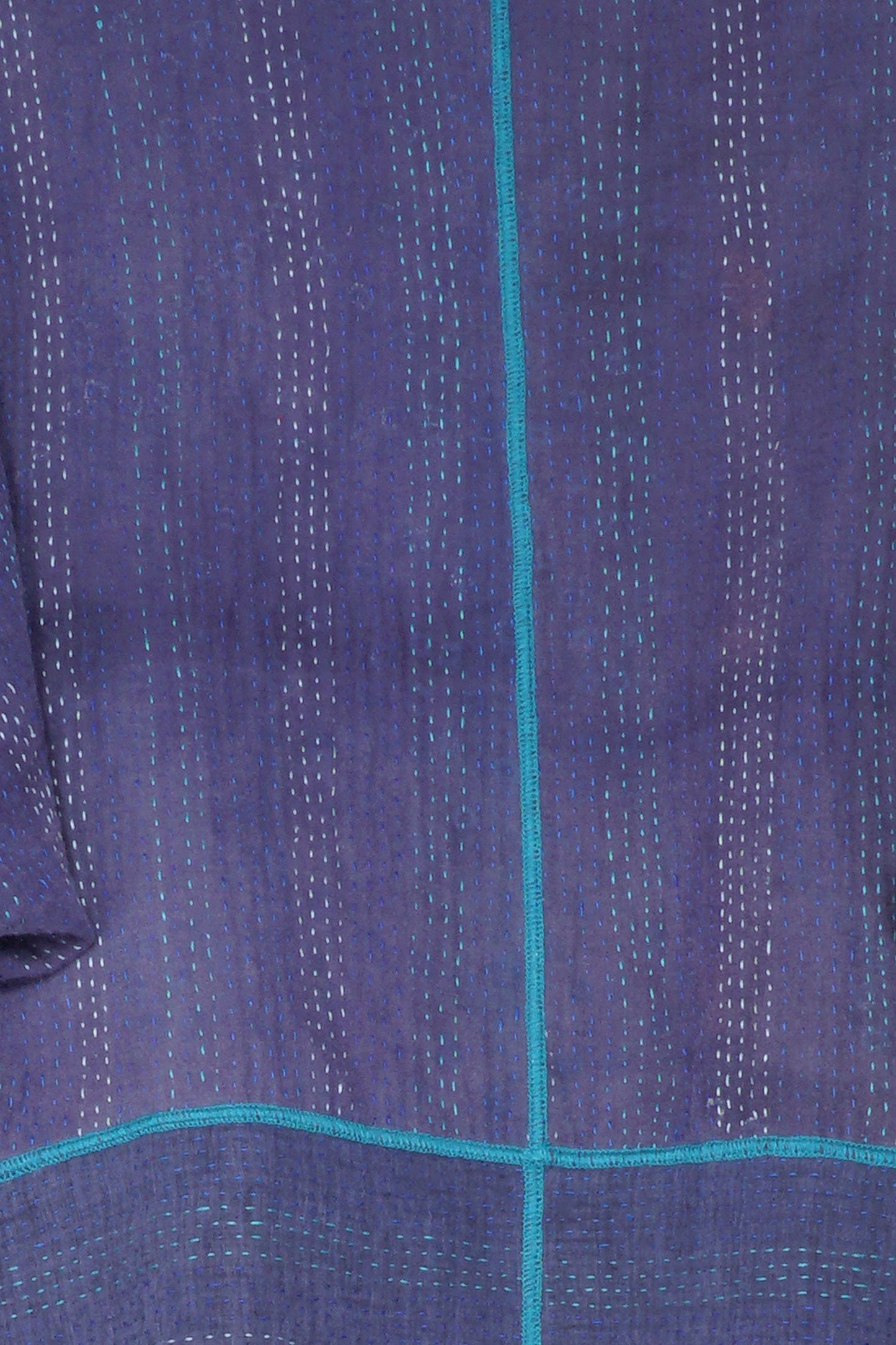 MONOTONE TWILIGHT PRINT KANTHA DOLMAN SHORT JKT - tp4015-blu -