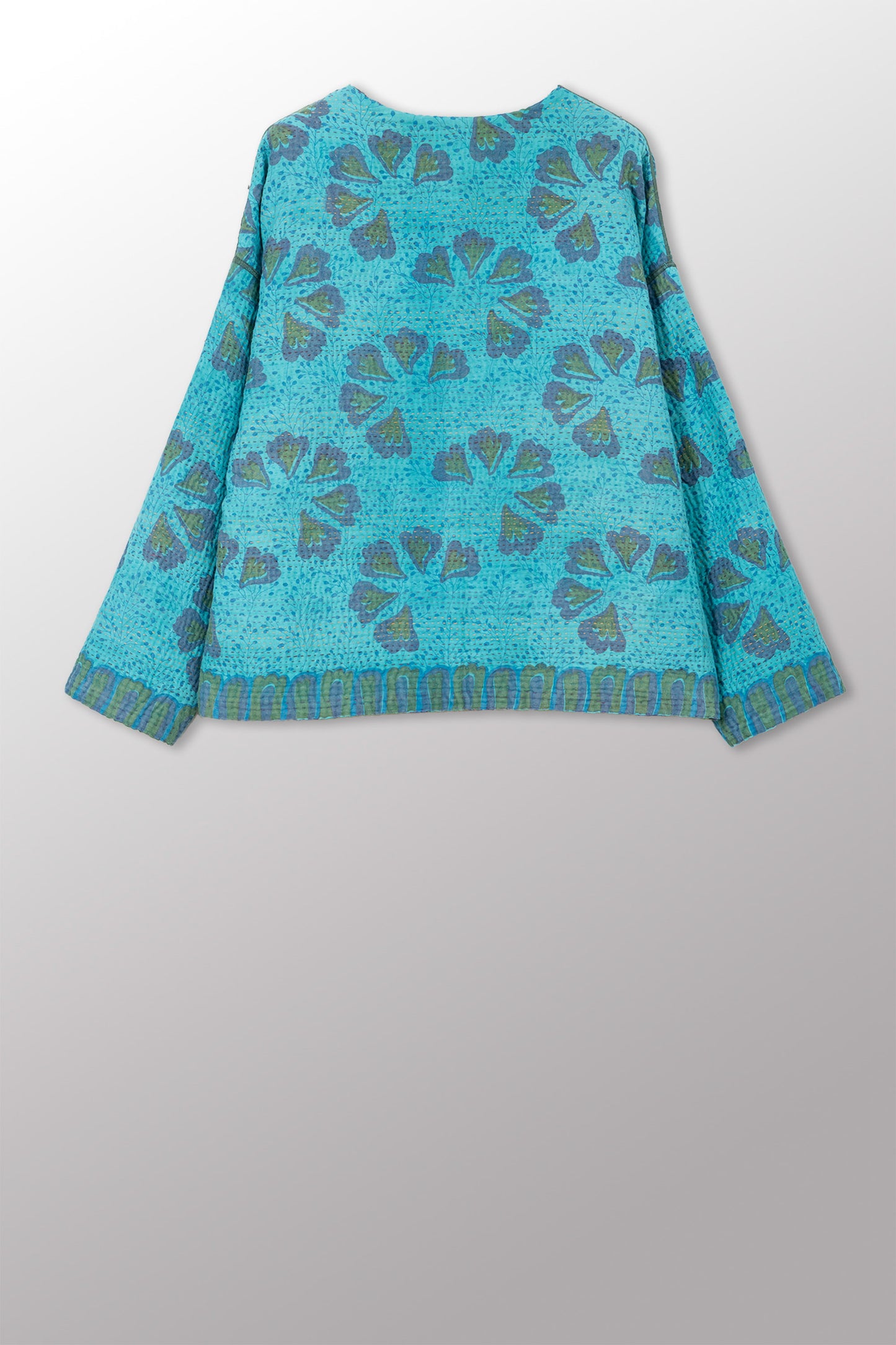 COTTON OVERDYE KANTHA CREW NECK SHORT JKT - ov4053-ctuq001a -