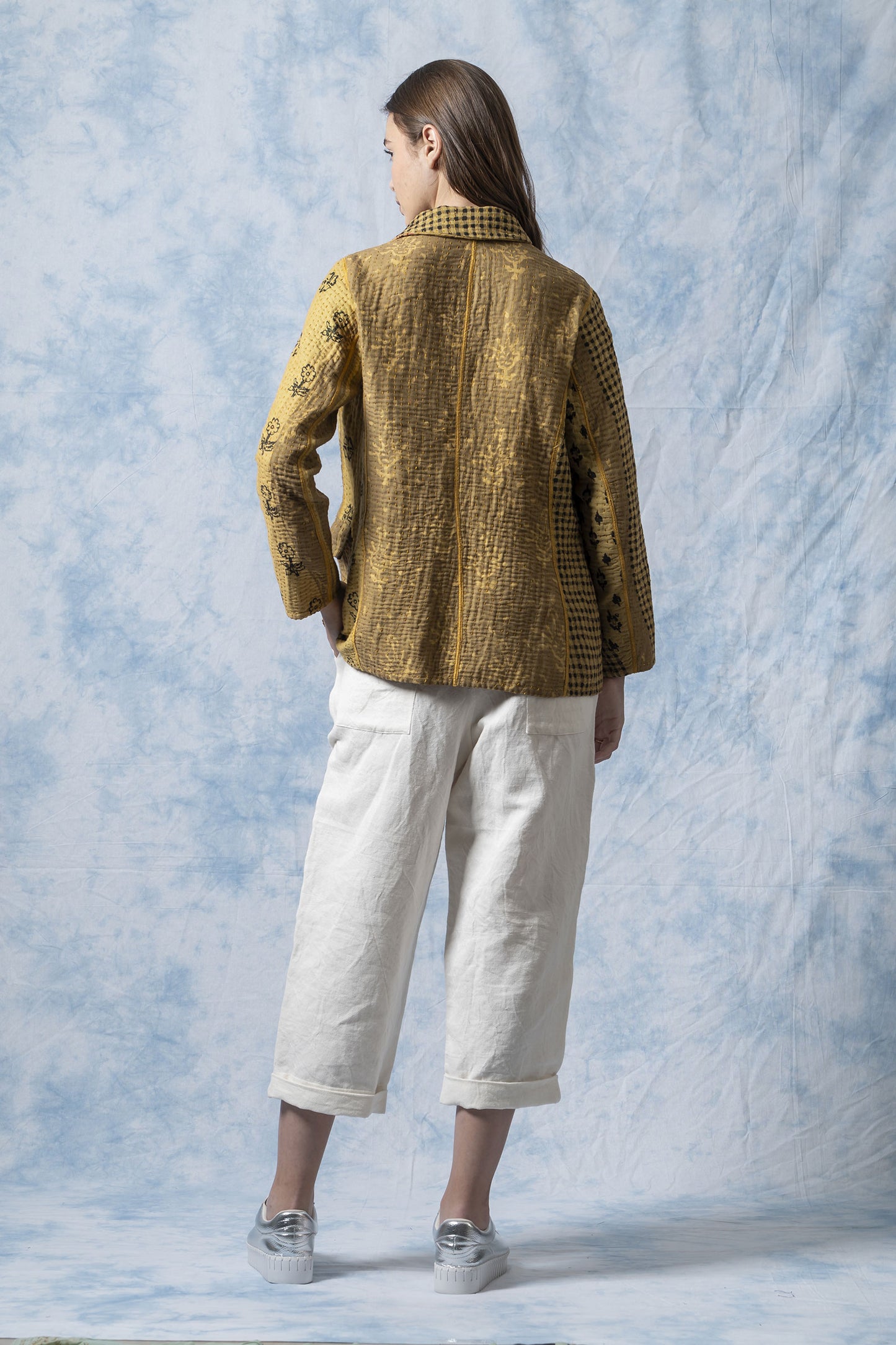 BBK PATCH KANTHA BASIC JACKET - bl-bbp4052-ntl -