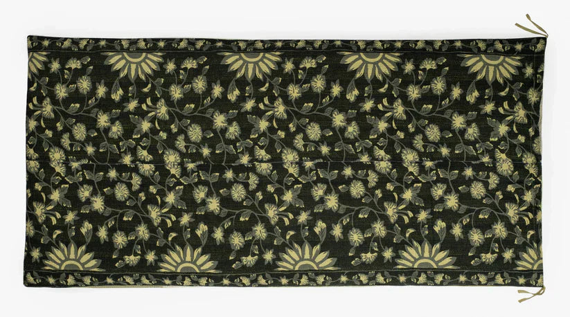 Vintage fray patch printed kantha day bed mattress cover - cherteruse