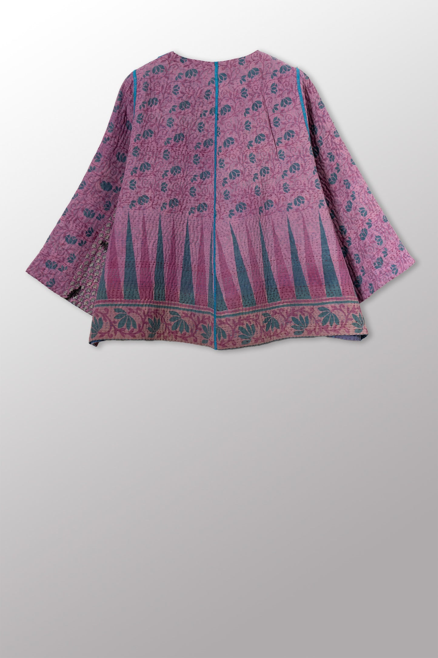 VINTAGE COTTON KANTHA BELL SHAPE JKT - cv4048-0053a -