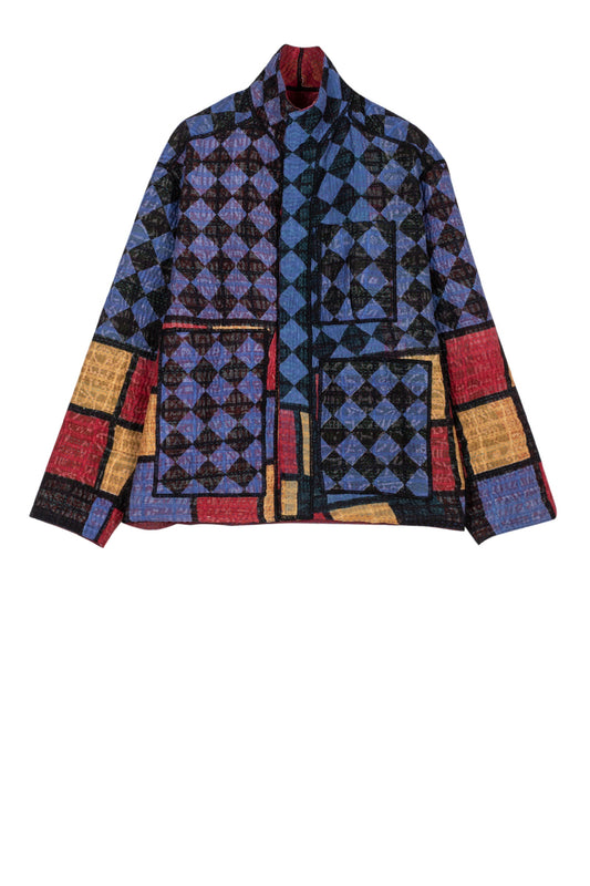 VINTAGE COTTON KANTHA MEN'S BLOUSON - cv4040-5001s -