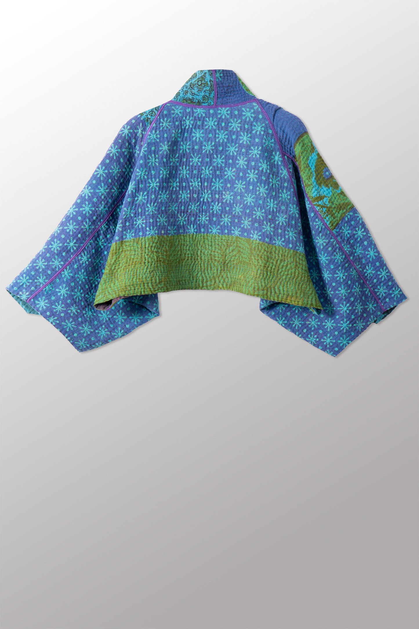 VINTAGE COTTON KANTHA PUFF SLV. SHRUG - cv4062-0050a -