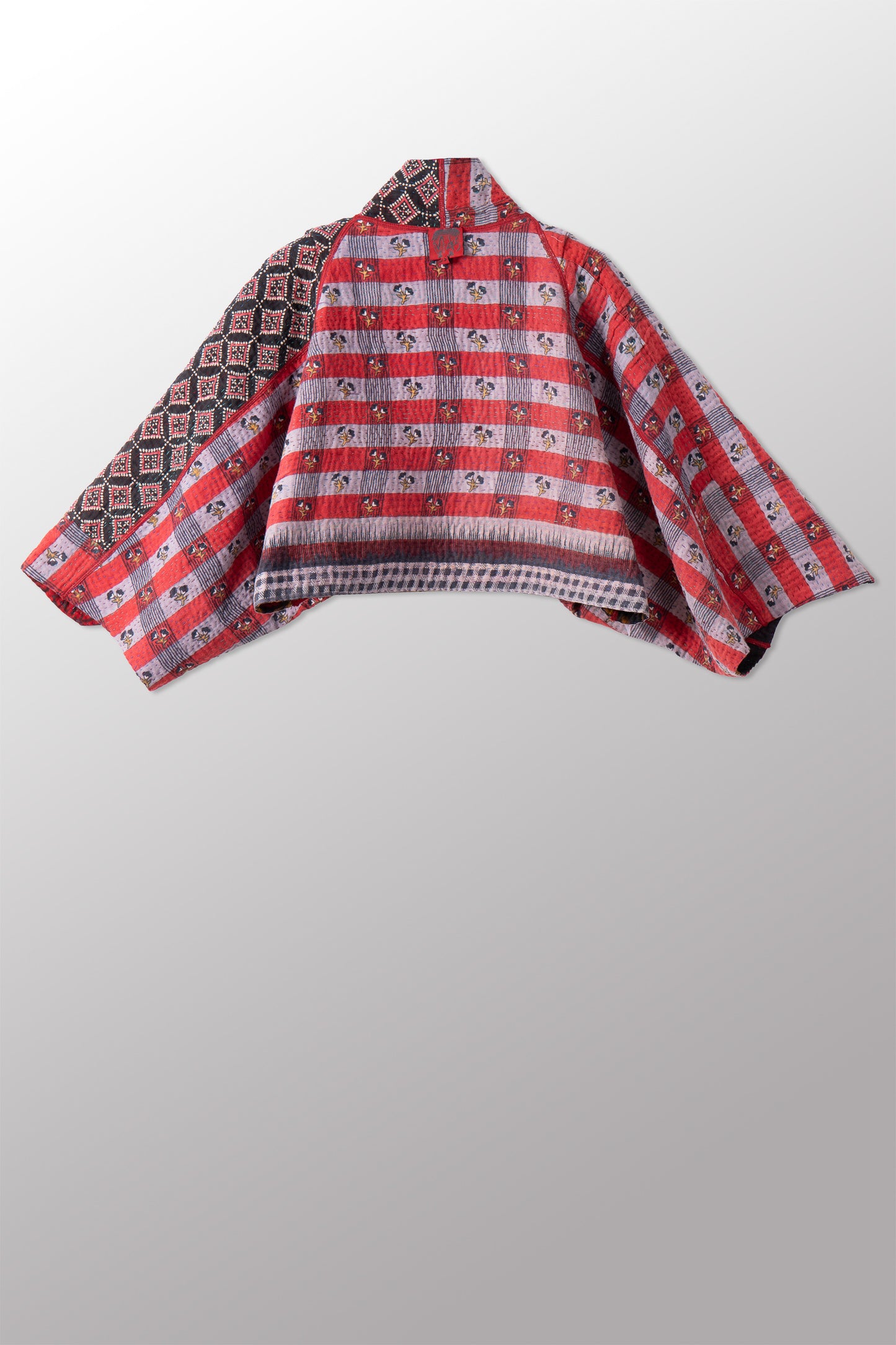 VINTAGE COTTON KANTHA PUFF SLV. SHRUG - cv4062-0051a -