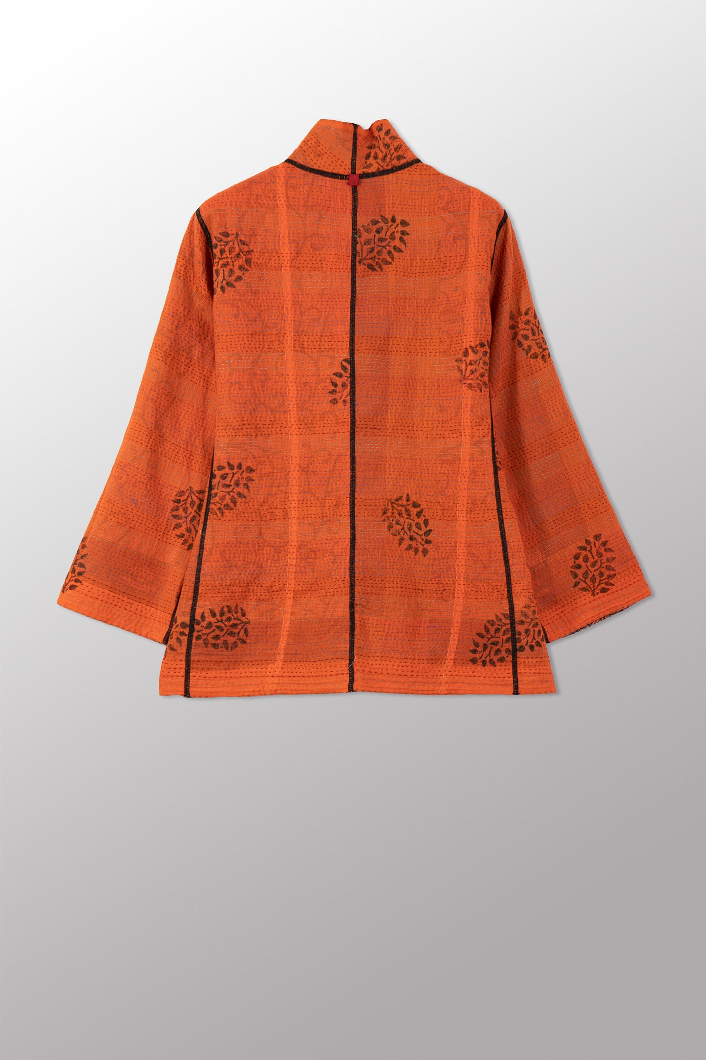 VINTAGE COTTON & NEW VOILE KANTHA SHORT JKT - cn2007-0006l -