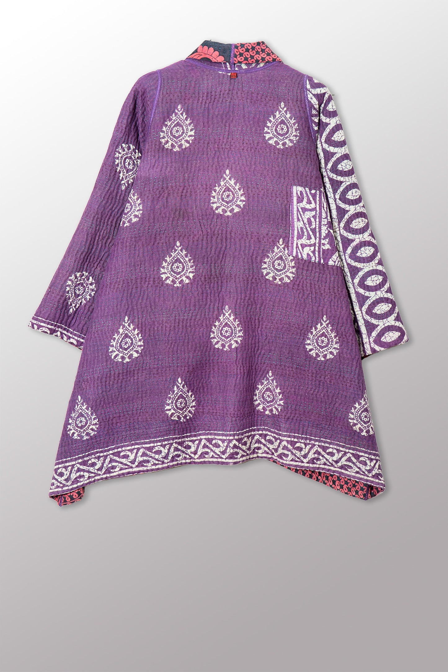 VINTAGE COTTON KANTHA A-LINE JKT - cv4003-0460a -