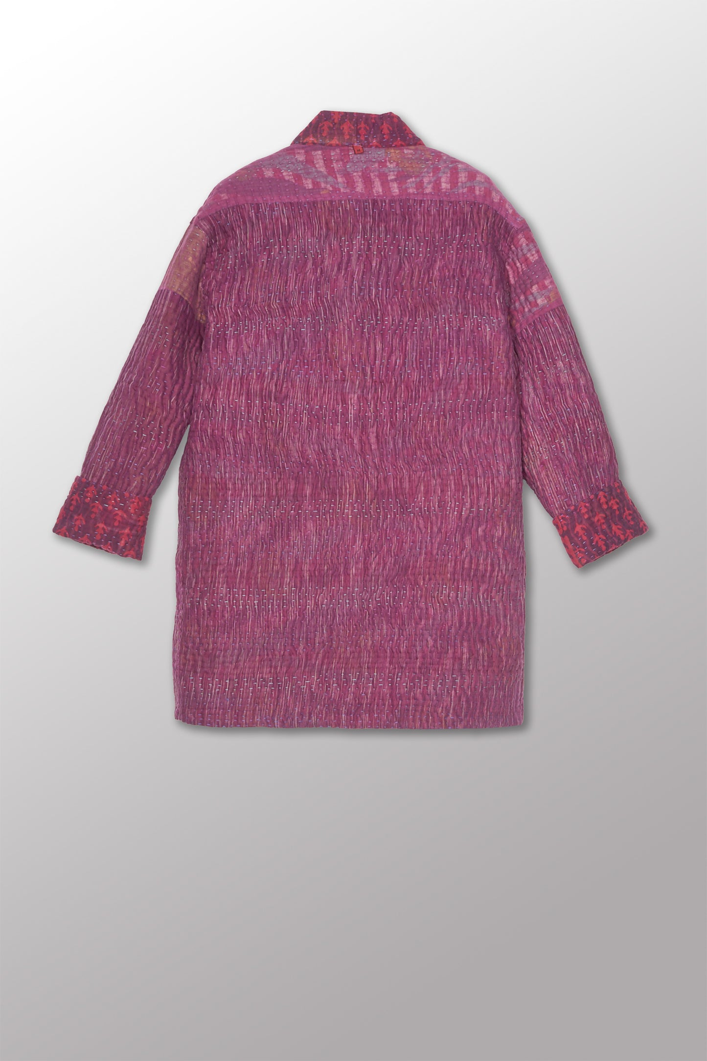 QUILTED OVERDYE COTTON KANTHA MEN'S JACKET - oq5041-cred001m -