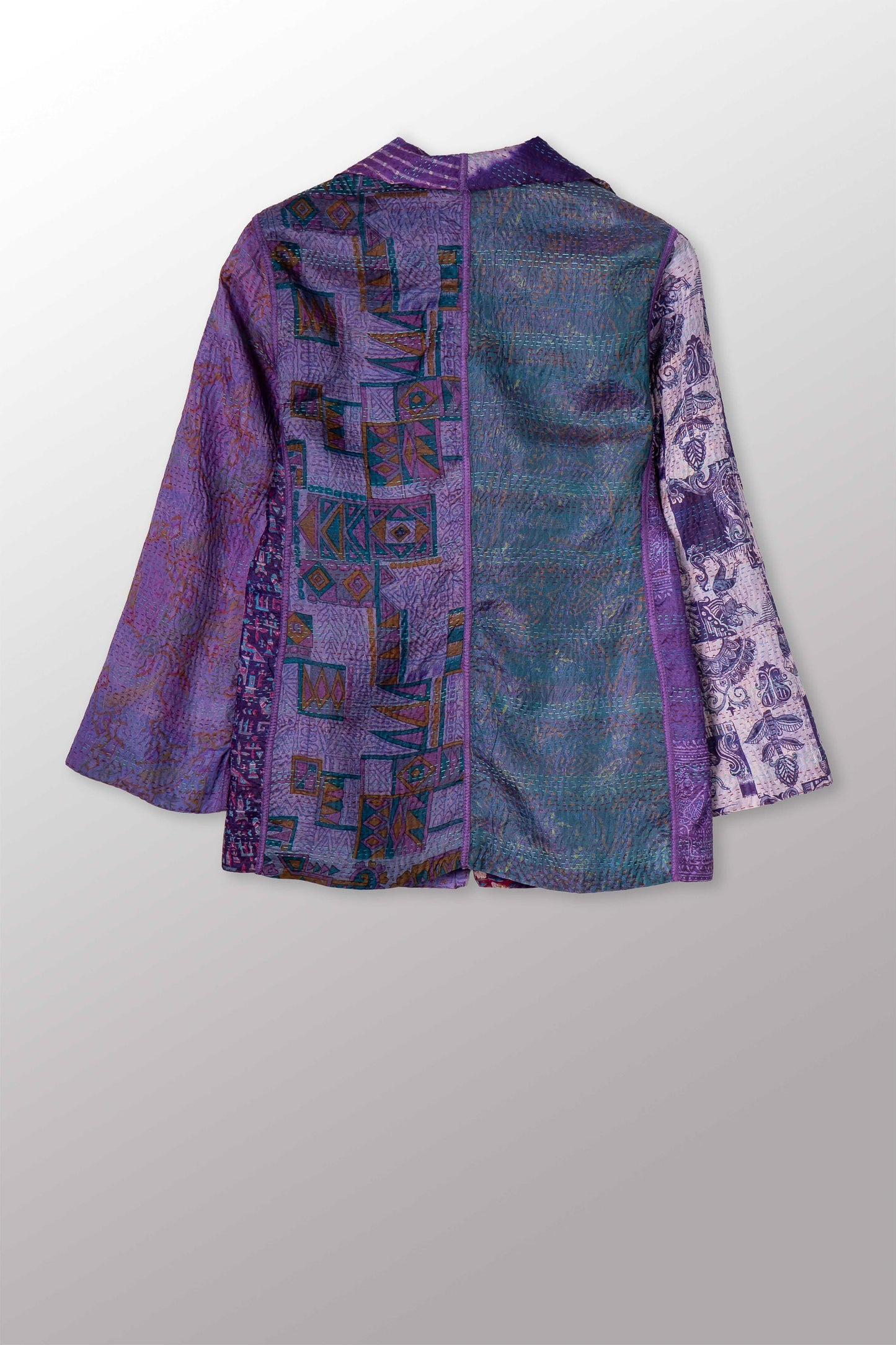 VINTAGE SILK KANTHA SHORT JKT - sv2007-0066s -