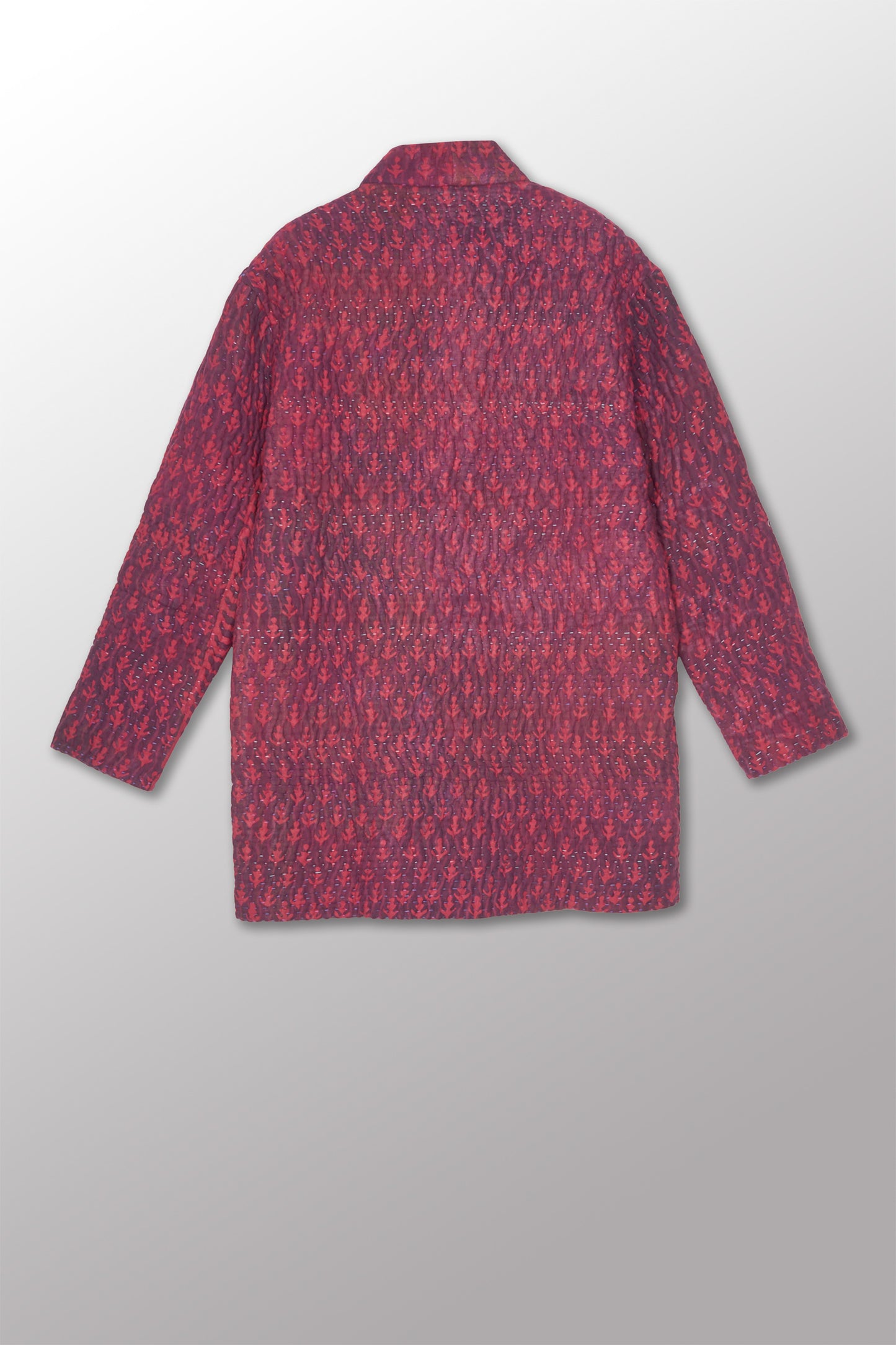 QUILTED OVERDYE COTTON KANTHA MEN'S JACKET - oq5041-cred001m -