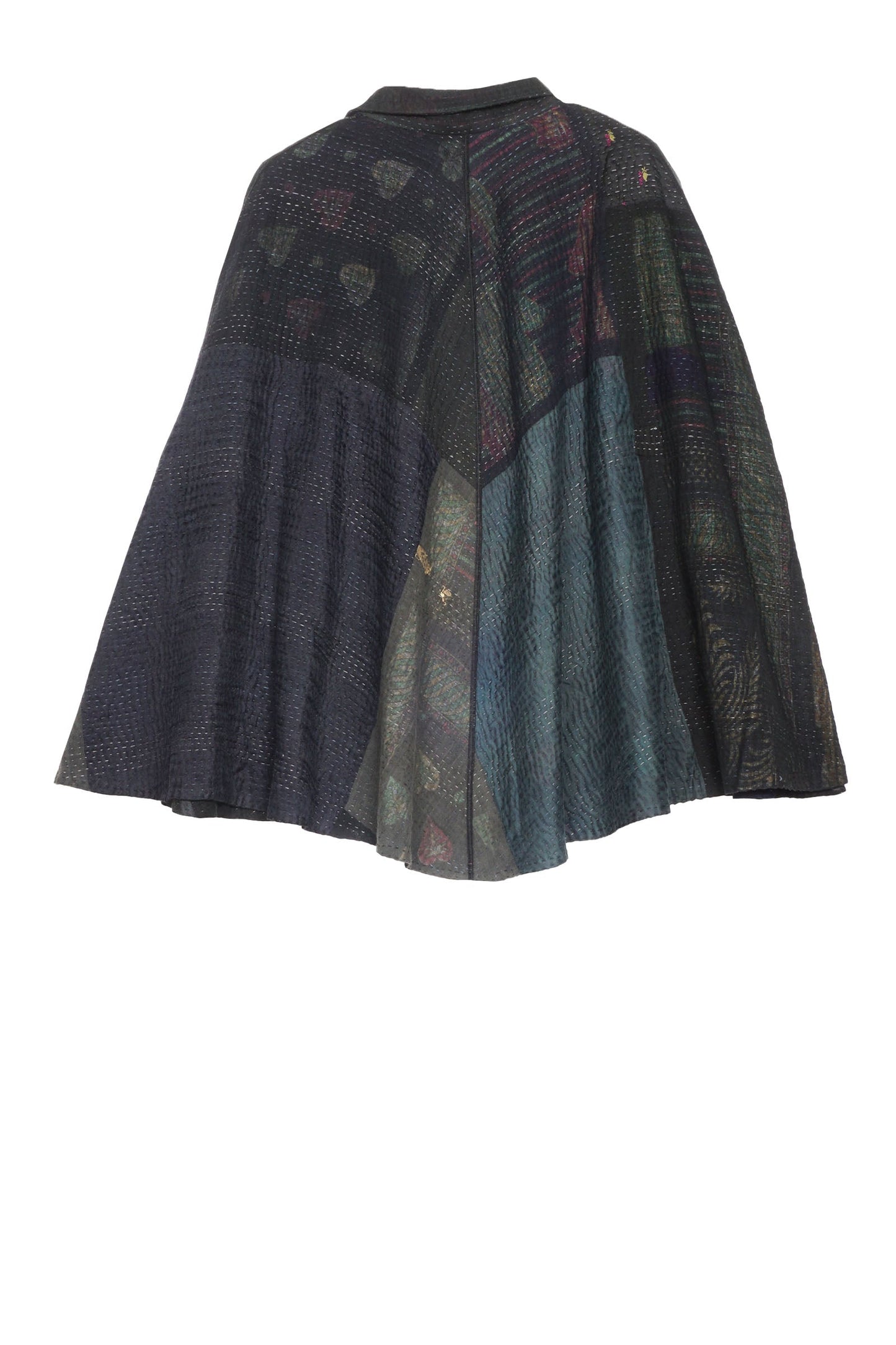 JAIPUR PATCH KANTHA MANTLE - jp4069-blk -
