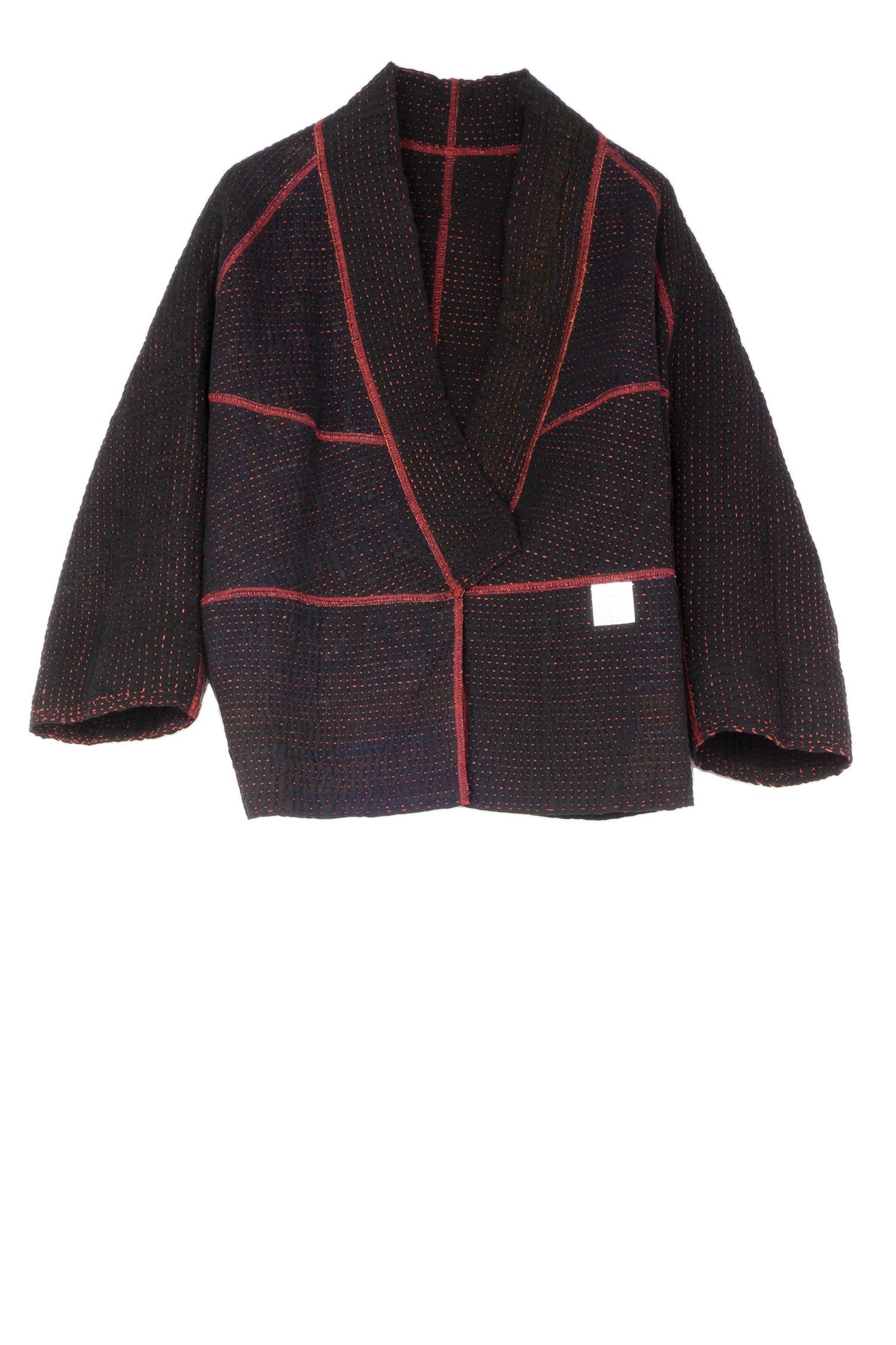 MUJI PATCH KANTHA DOLMAN SHORT JKT - mp4015-blk -
